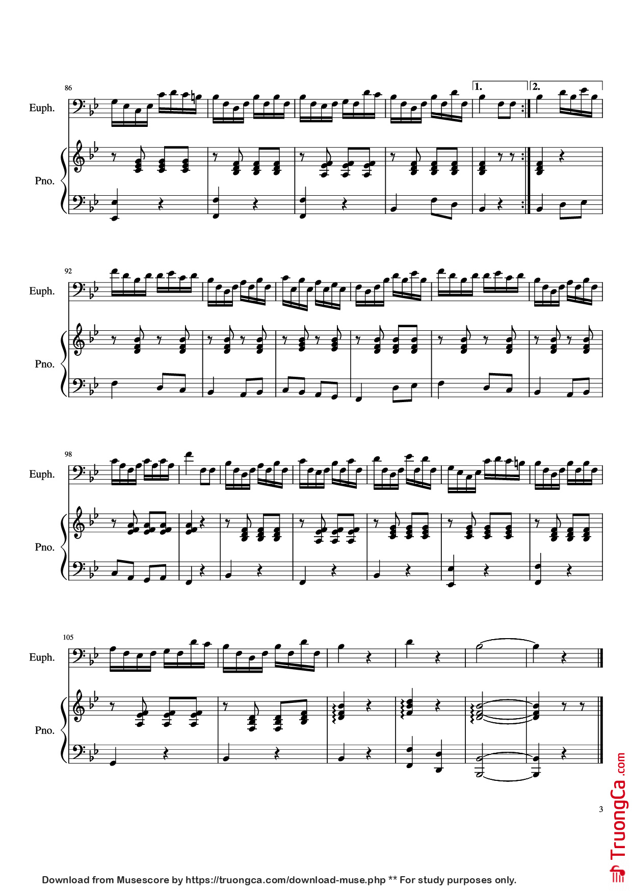 Page 3 of Sheet music PDF Piano Grandfather