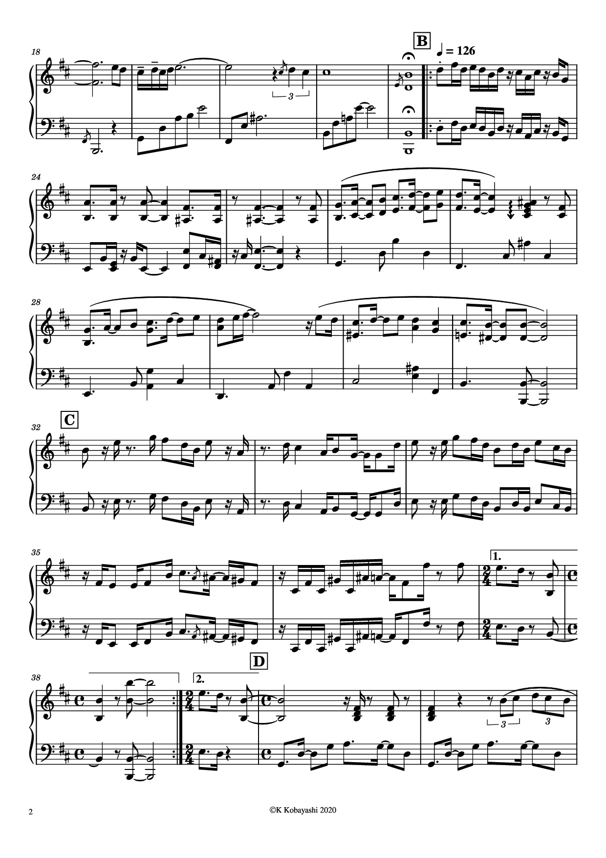 Page 2 of Sheet music PDF Piano Spain Piano - Composer:Chick Corea
