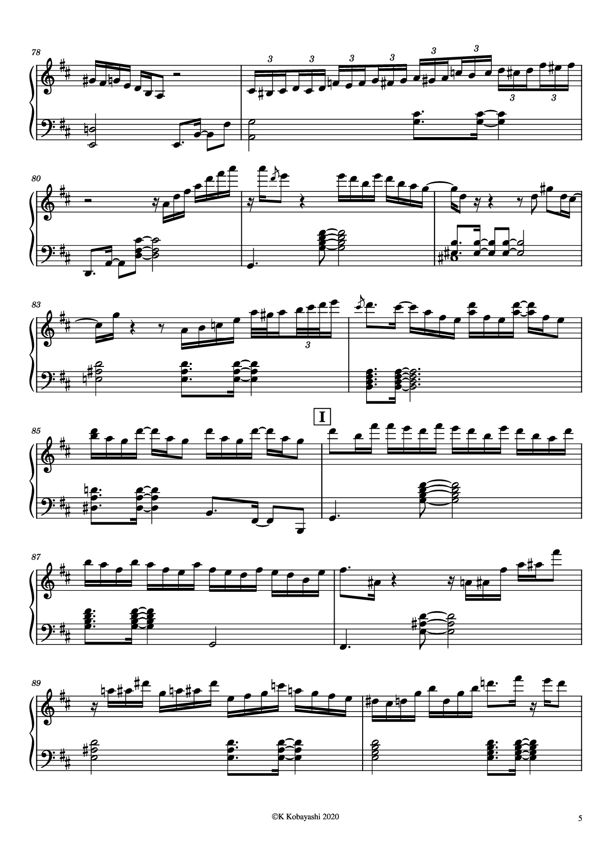 Page 5 of Sheet music PDF Piano Spain Piano - Composer:Chick Corea