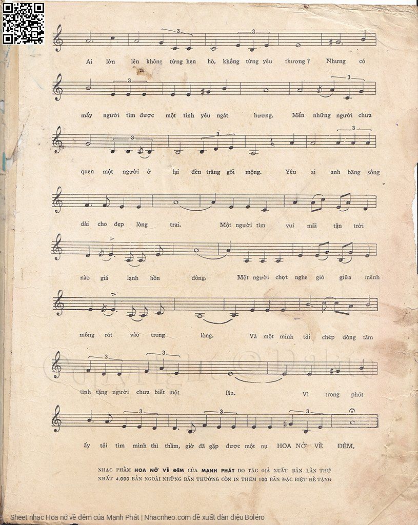Page 3 of Sheet music PDF Hoa nở về đêm - Mạnh Phát