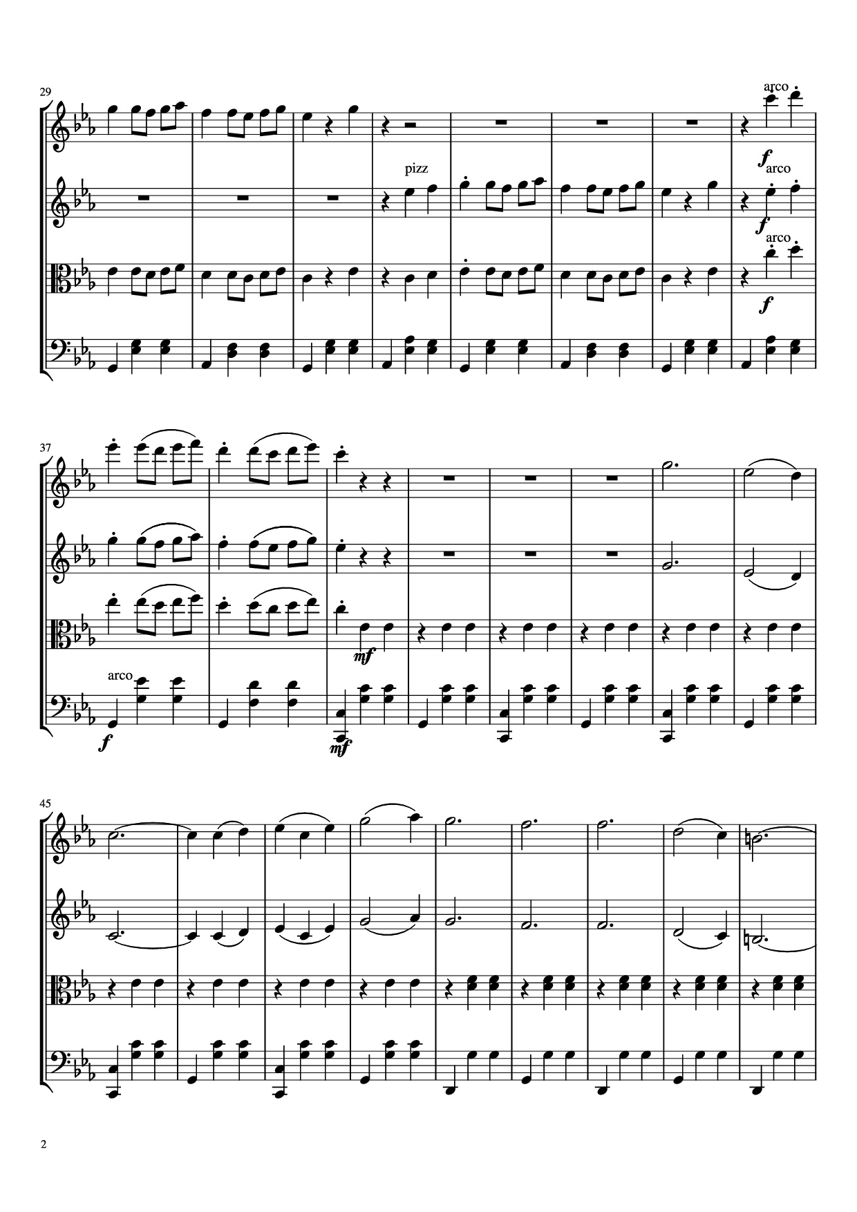 Page 2 of Sheet music PDF Waltz No. 2 From Suite for Variety Orchestra Violin - Shostakovich Transcribed by C. Han
