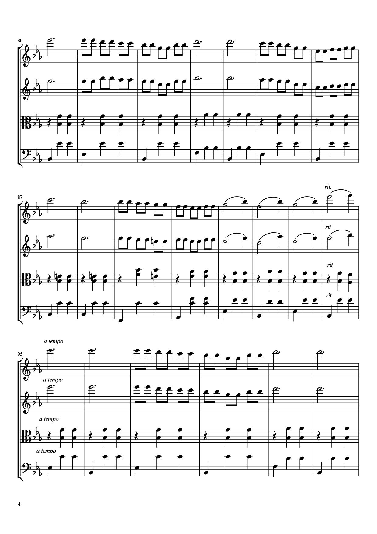 Page 4 of Sheet music PDF Waltz No. 2 From Suite for Variety Orchestra Violin - Shostakovich Transcribed by C. Han