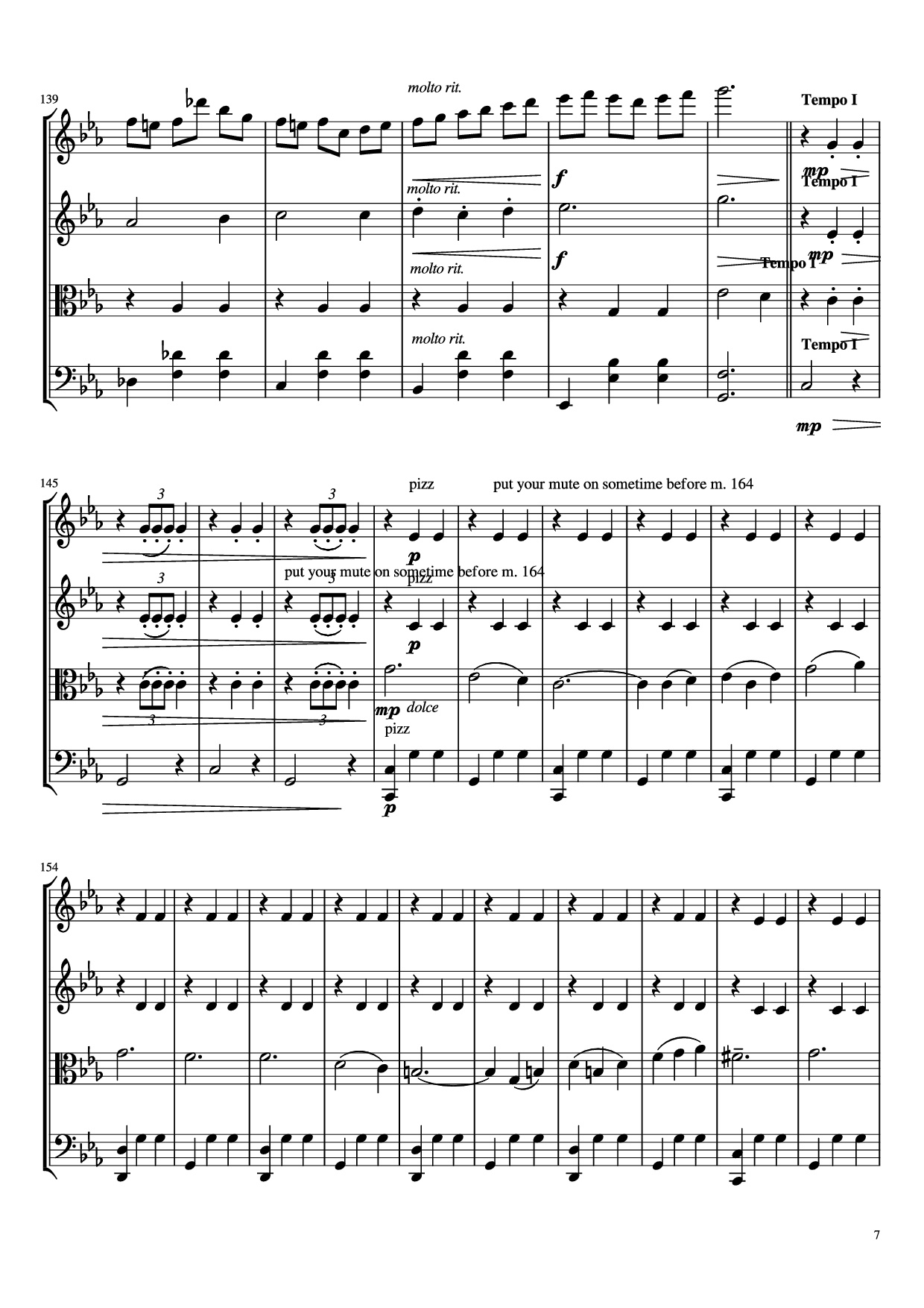 Page 7 of Sheet music PDF Waltz No. 2 From Suite for Variety Orchestra Violin - Shostakovich Transcribed by C. Han