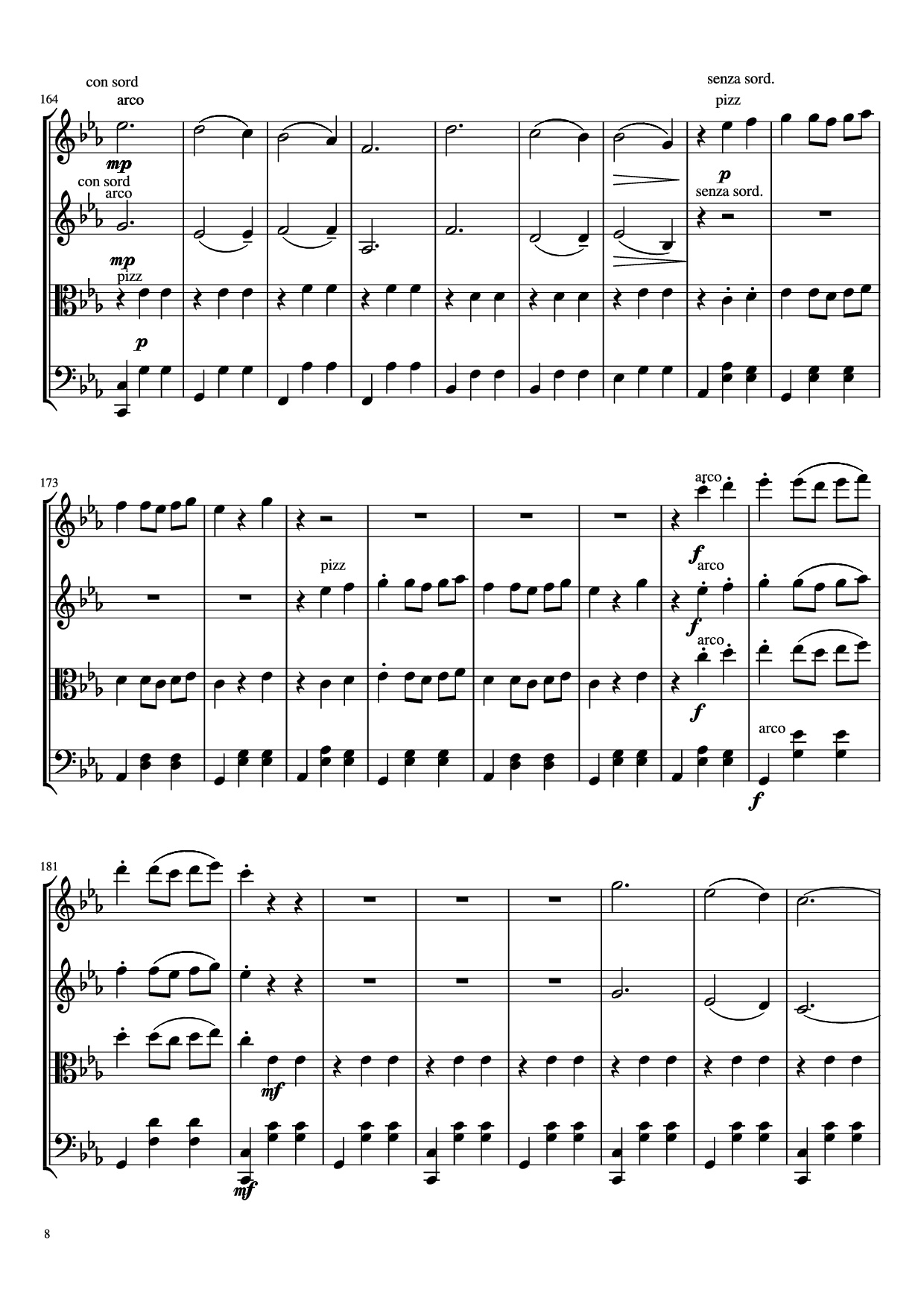 Page 8 of Sheet music PDF Waltz No. 2 From Suite for Variety Orchestra Violin - Shostakovich Transcribed by C. Han