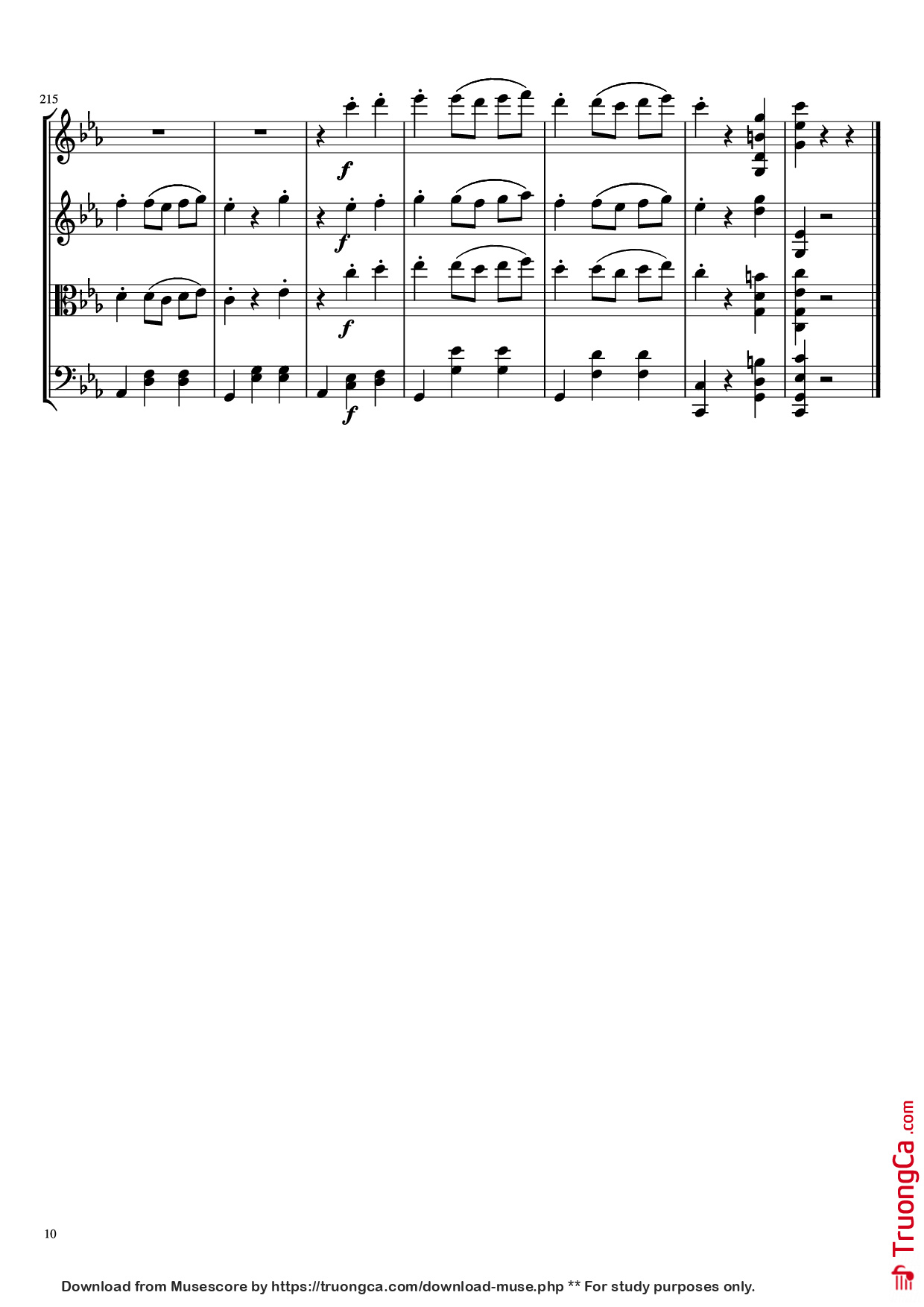 Page 10 of Sheet music PDF Waltz No. 2 From Suite for Variety Orchestra Violin - Shostakovich Transcribed by C. Han