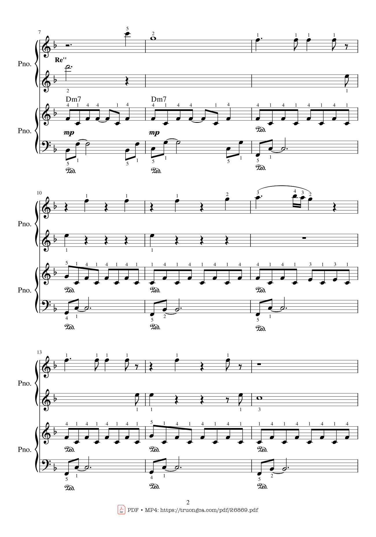Page 2 of Sheet music PDF Piano My Heart Will Go On Piano duet - Céline Dion