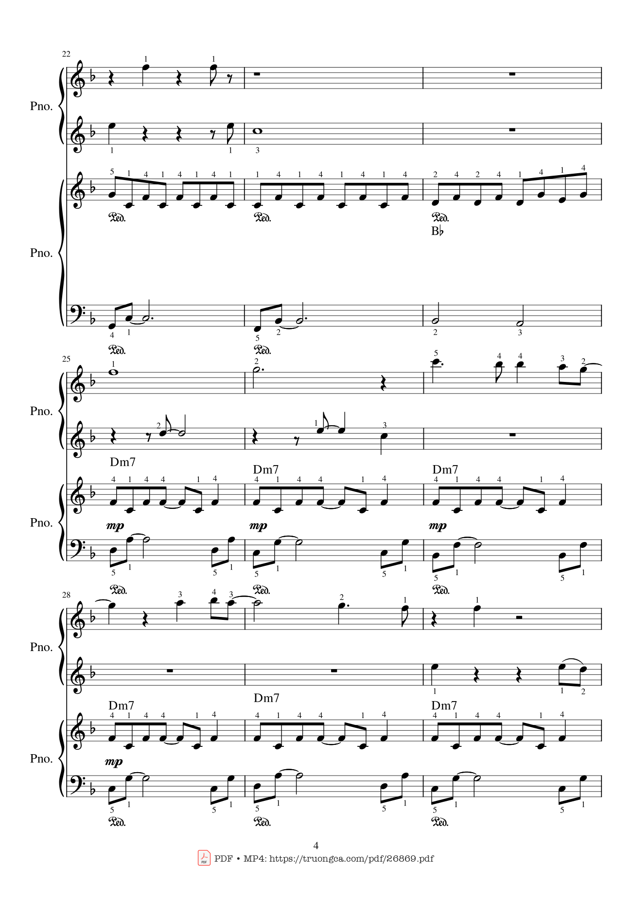 Page 4 of Sheet music PDF Piano My Heart Will Go On Piano duet - Céline Dion