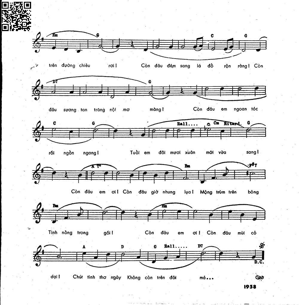 Page 2 of Sheet music PDF Hoa rụng ven sông - Phạm Duy
