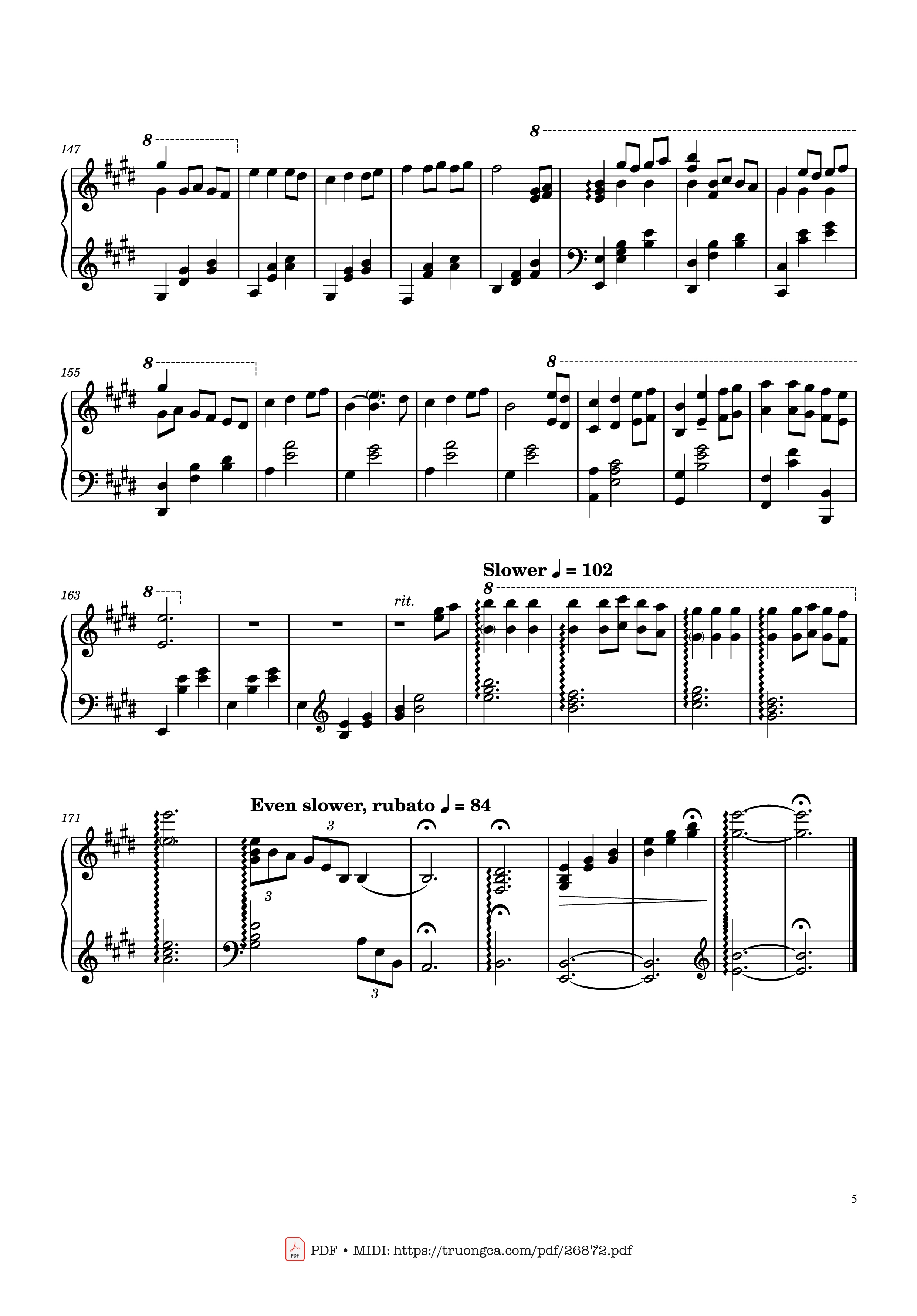 Page 5 of Sheet music PDF Piano Always With Me - Joe Hisaishi