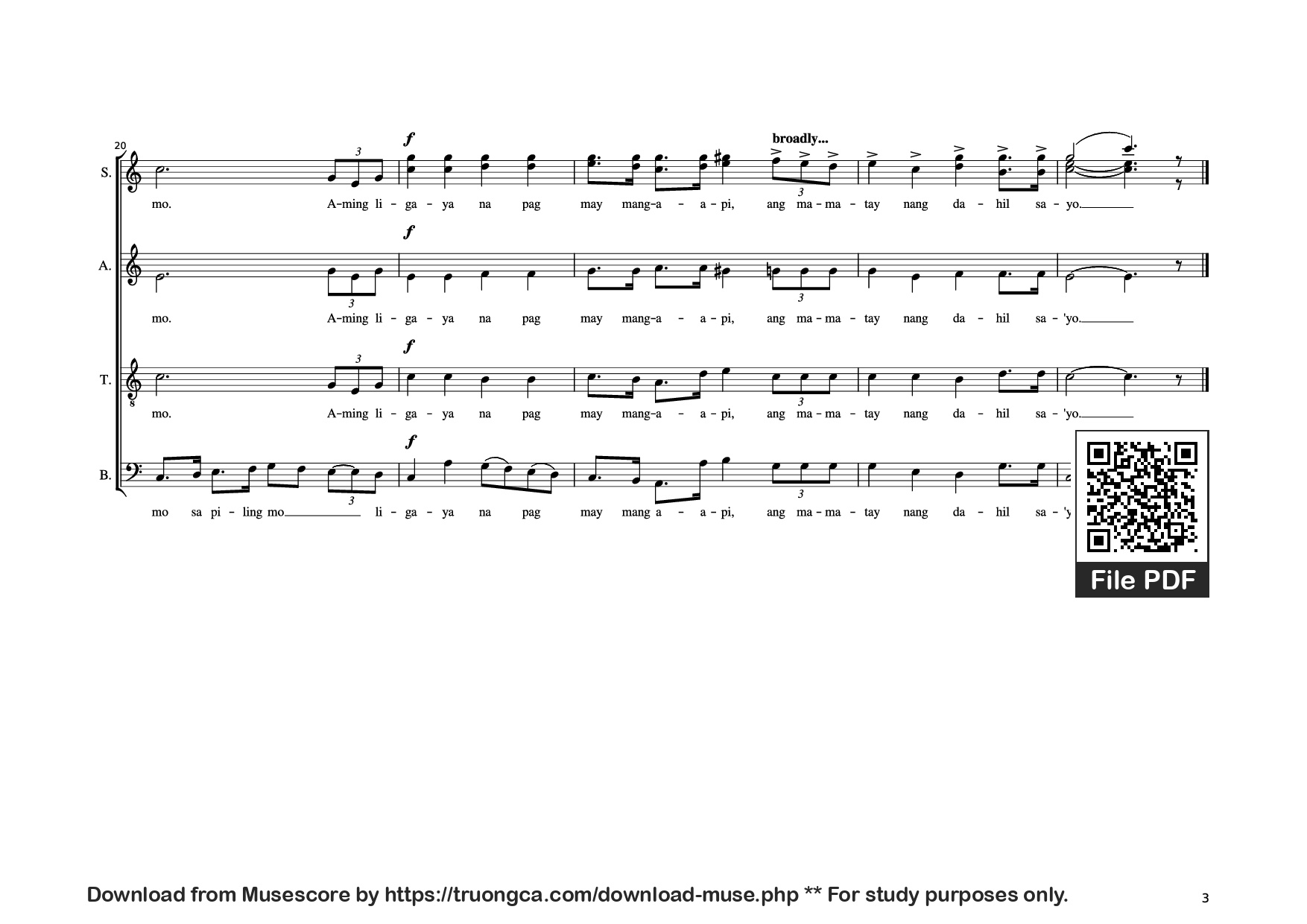 Page 3 of Sheet music PDF Lupang Hinirang - Undefined