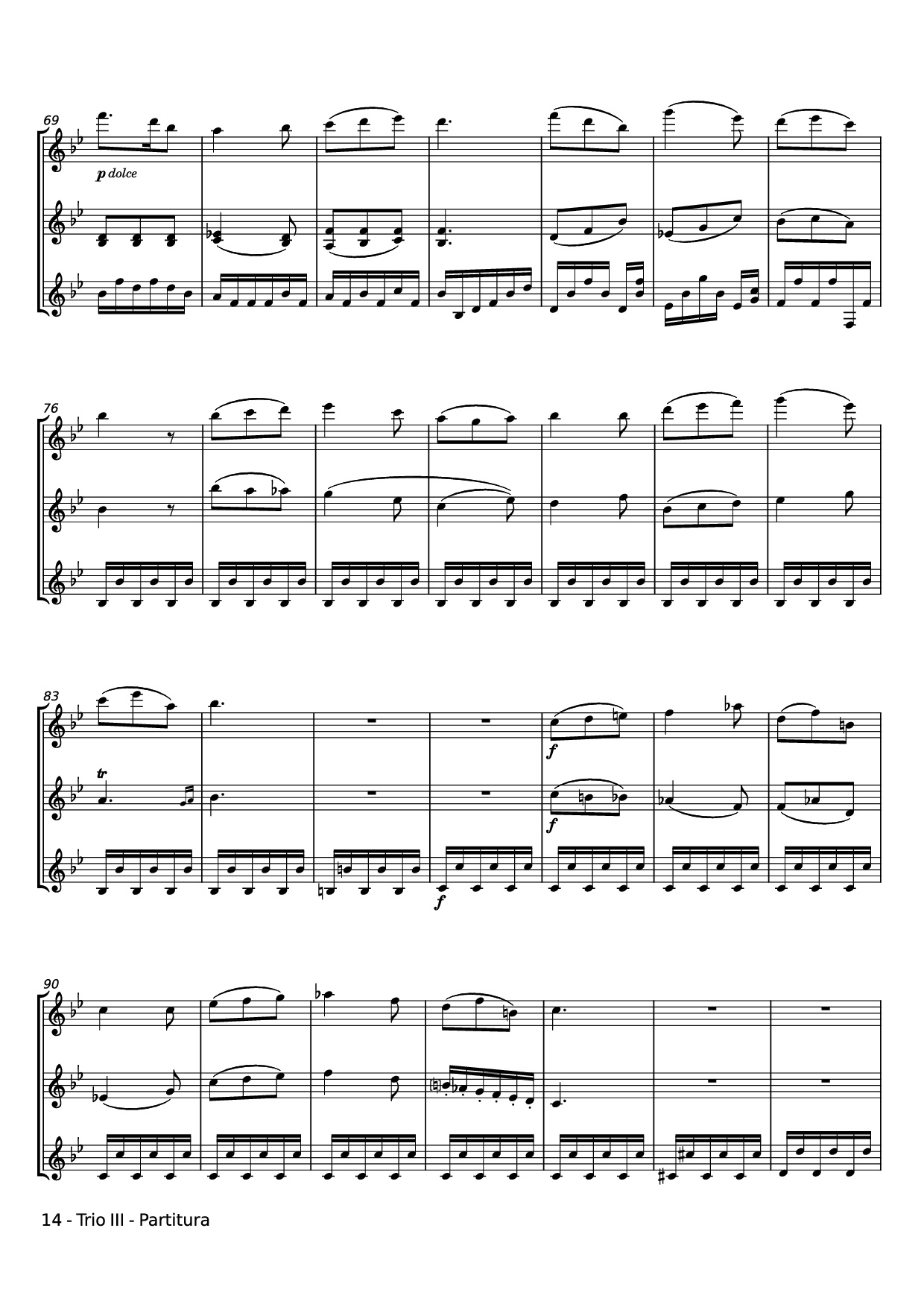 Page 14 of Sheet music PDF Trio III Guitar TAB - Zhest84