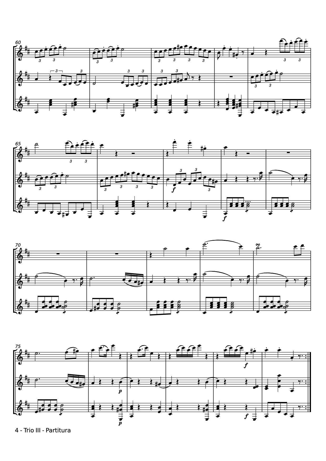Page 4 of Sheet music PDF Trio III Guitar TAB - Zhest84