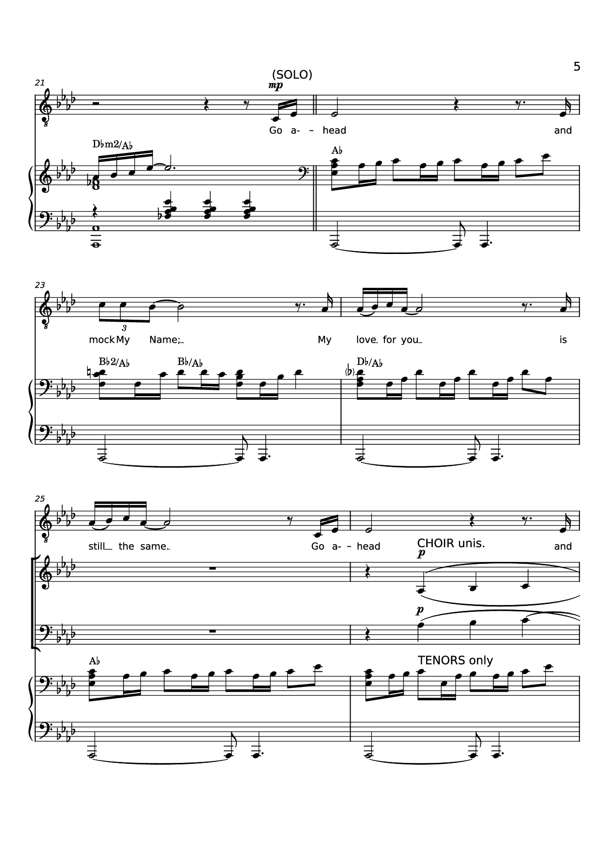 Page 5 of Sheet music PDF Piano Rise Again Piano - Words and Music by