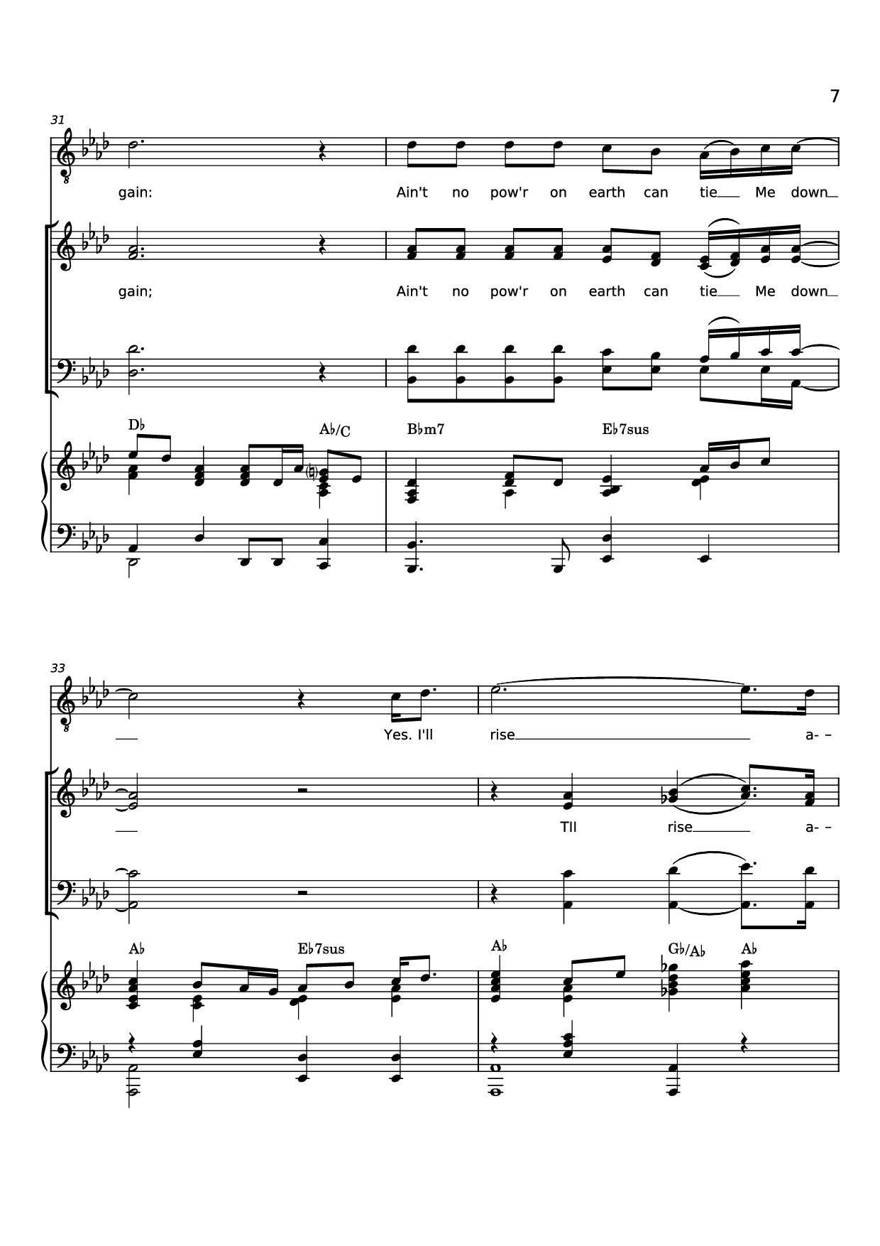 Page 7 of Sheet music PDF Piano Rise Again Piano - Words and Music by