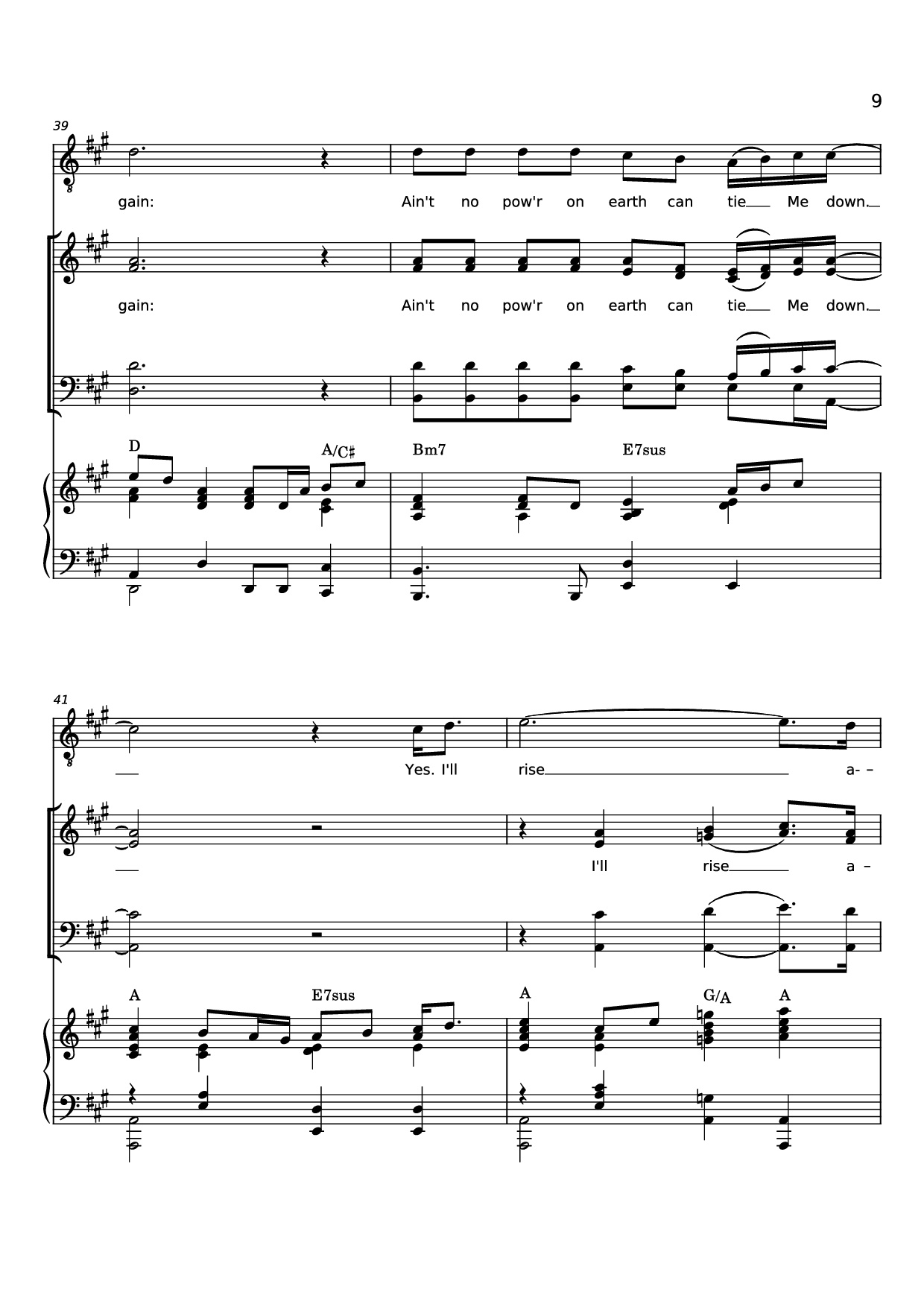 Page 9 of Sheet music PDF Piano Rise Again Piano - Words and Music by