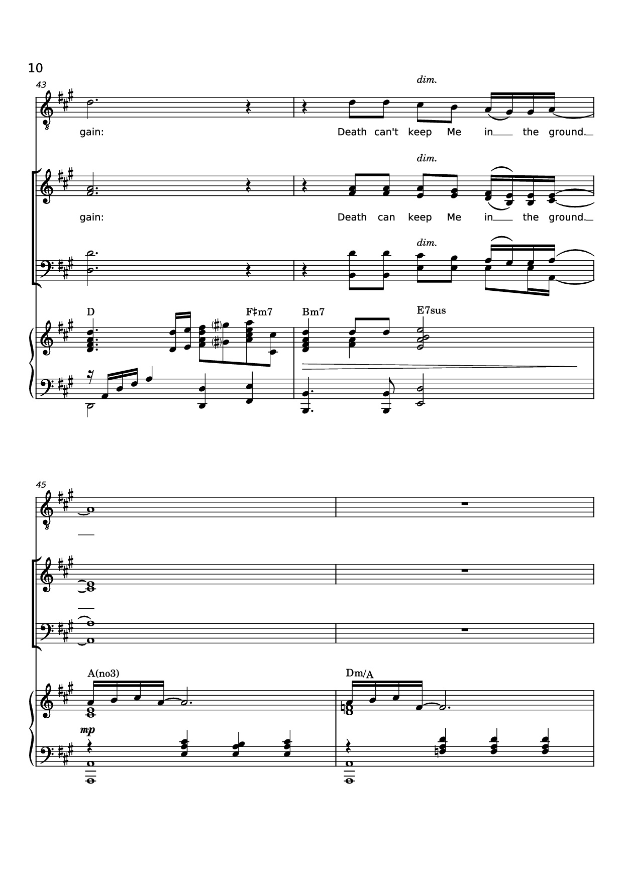Page 10 of Sheet music PDF Piano Rise Again Piano - Words and Music by