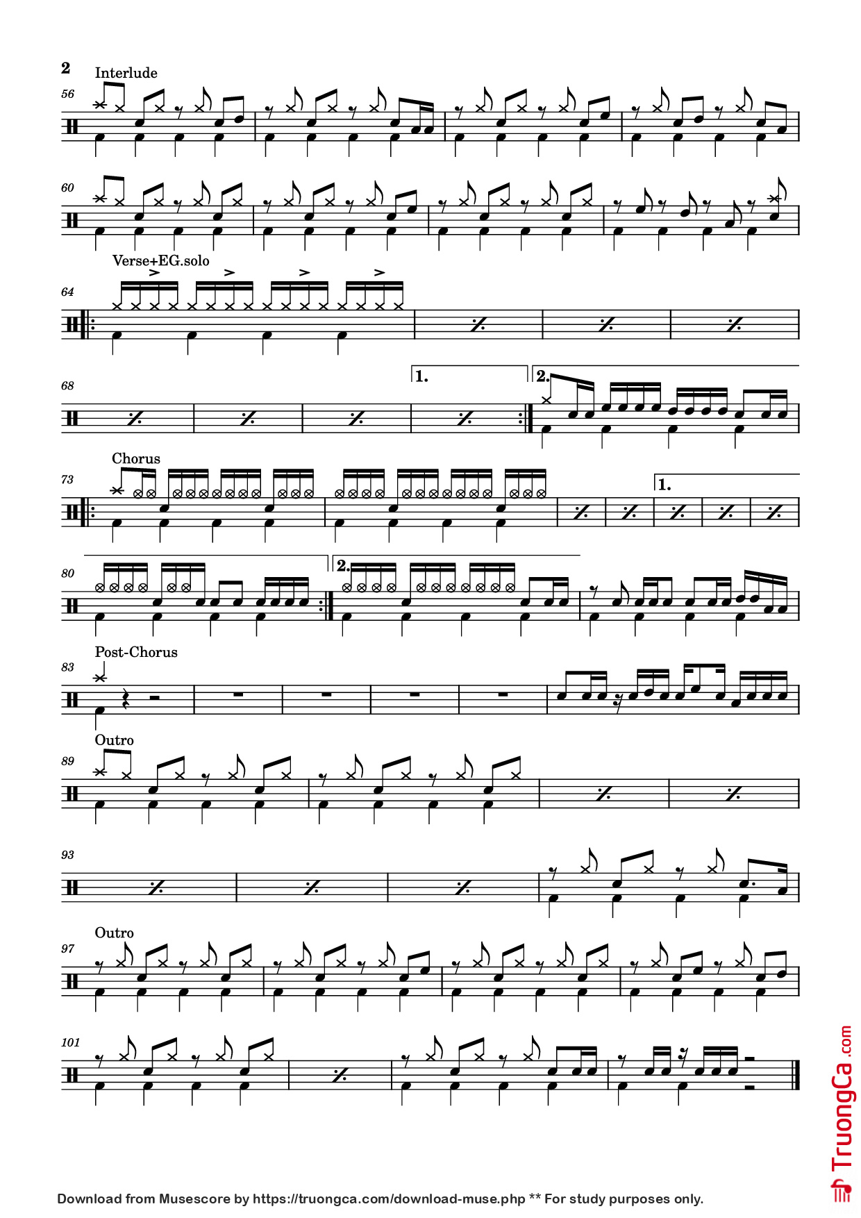 Page 2 of Sheet music PDF 愛情你比我想的閣較偉大 - 茄子蛋