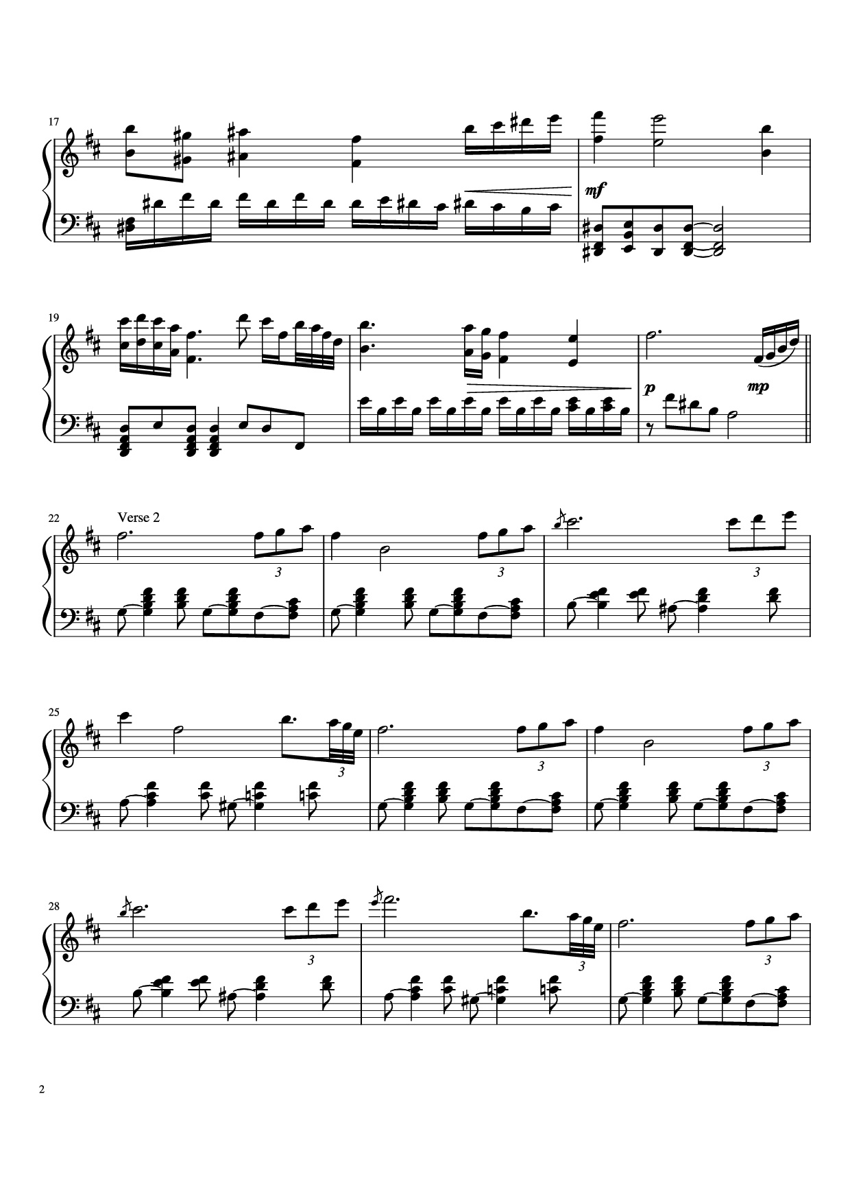 Page 2 of Sheet music PDF Piano Congratulations (feat. Bilal) Piano - Ethan West