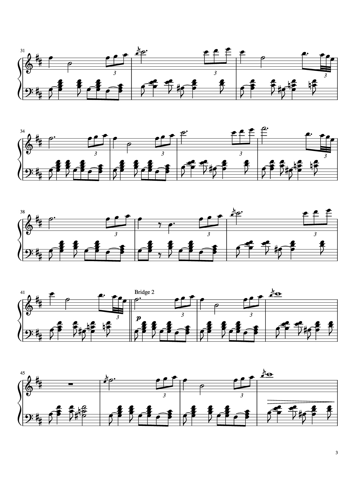 Page 3 of Sheet music PDF Piano Congratulations (feat. Bilal) Piano - Ethan West
