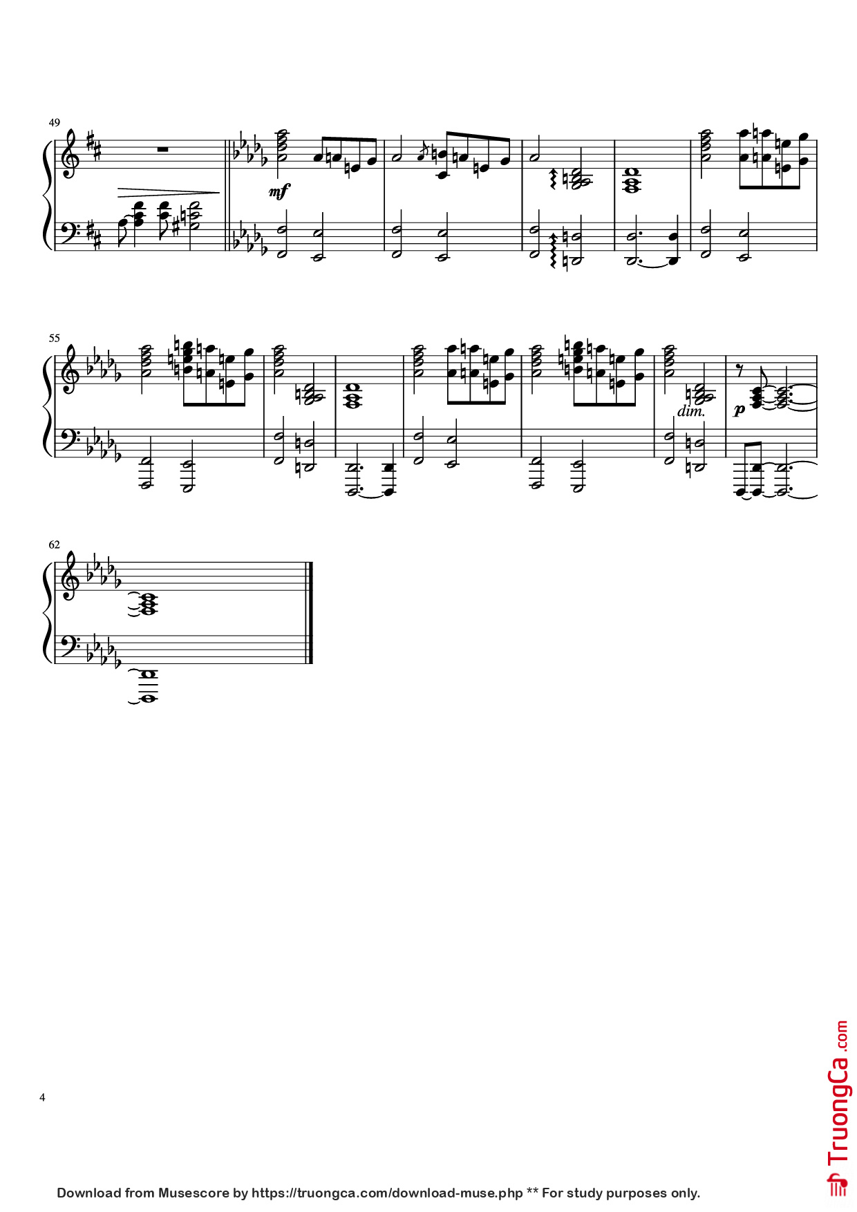 Page 4 of Sheet music PDF Piano Congratulations (feat. Bilal) Piano - Ethan West