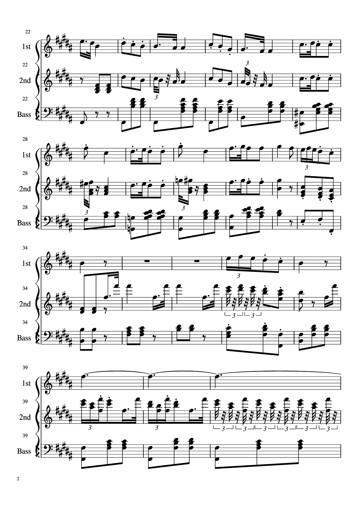 Page 2 of Sheet music PDF Piano La donna è mobile Piano - Undefined