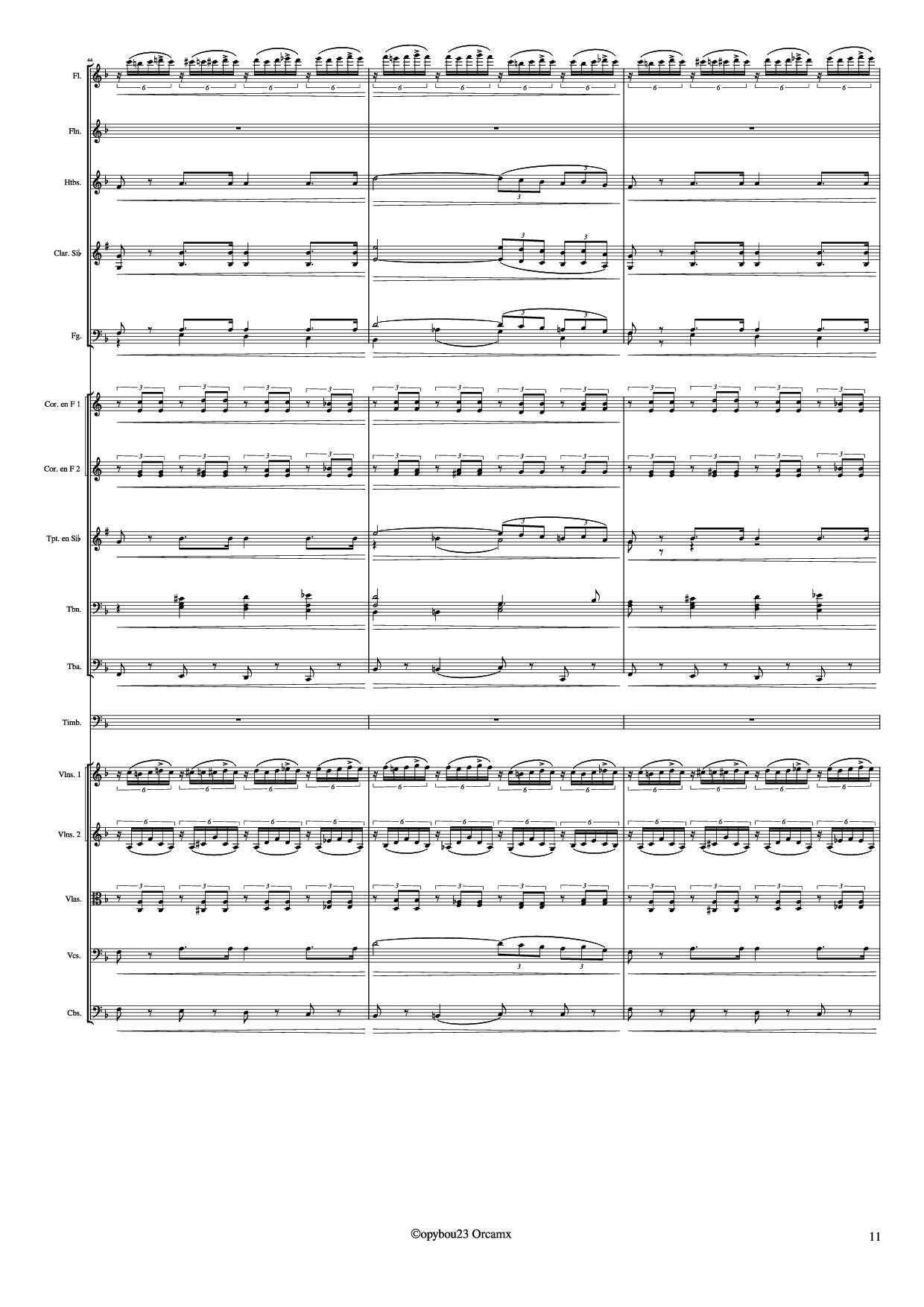 Page 11 of Sheet music PDF Coro de Esclavos Hebreos - G. Verdi
