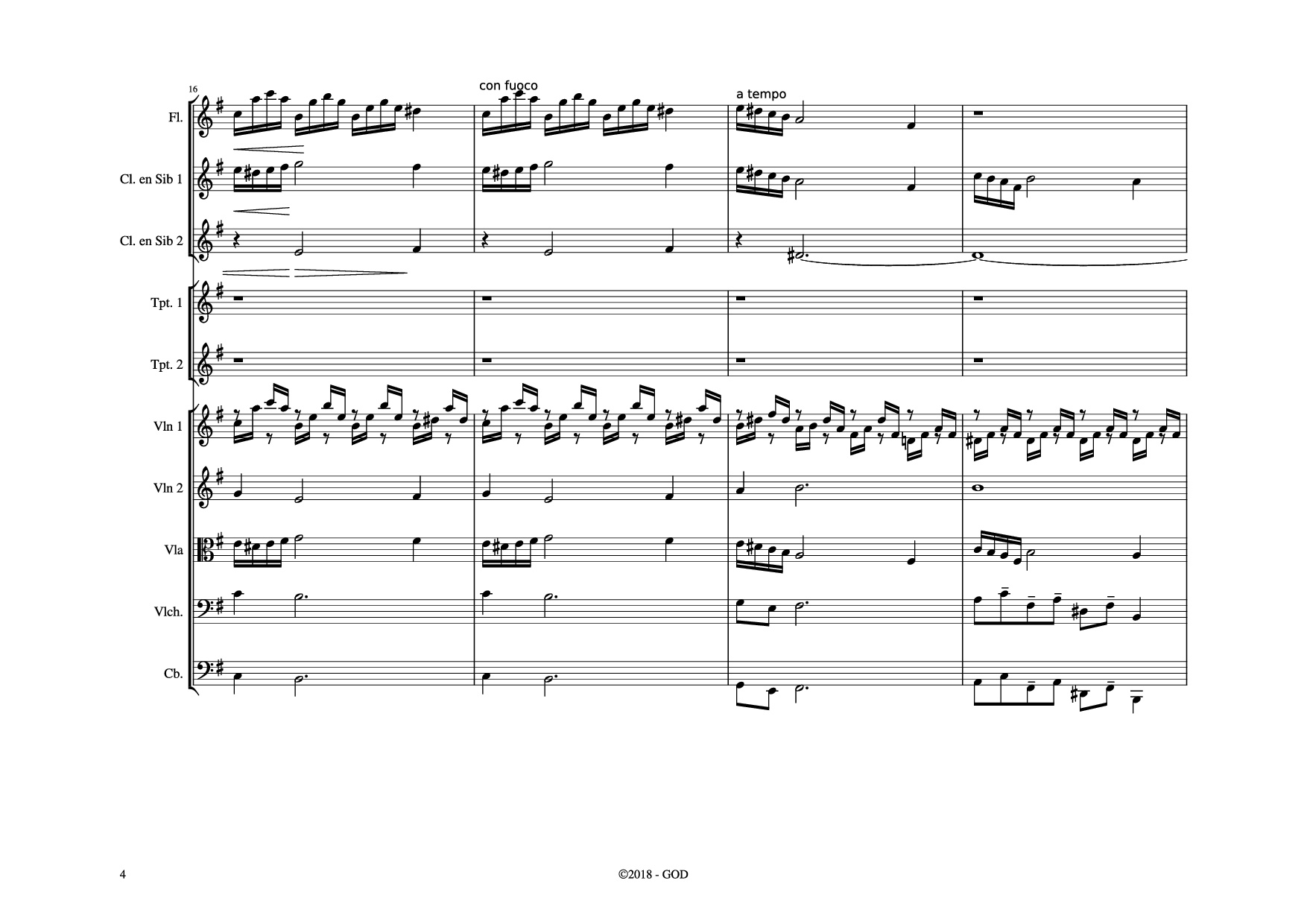 Page 4 of Sheet music PDF El Cóndor Pasa Violin - Daniel Alomía Robles (1871 - 1942