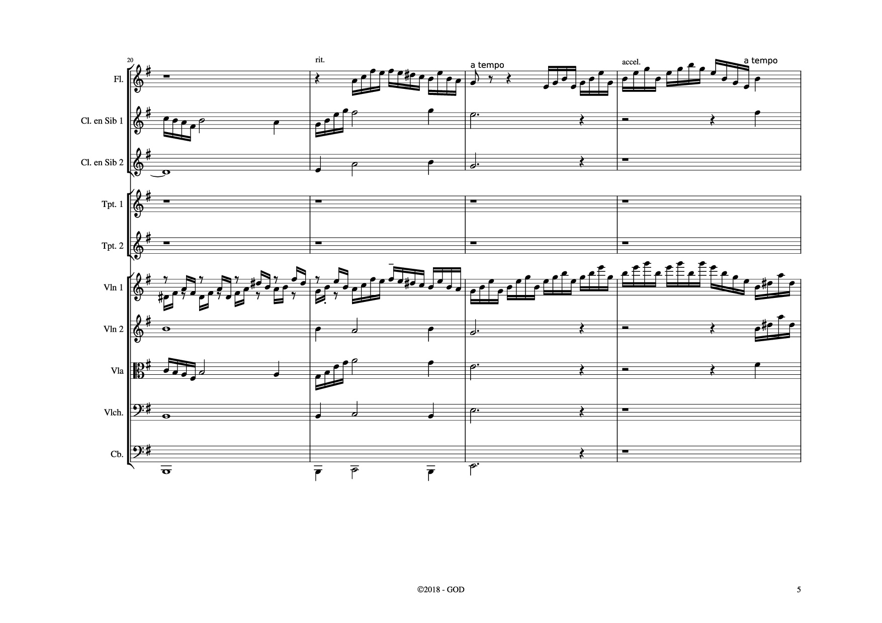 Page 5 of Sheet music PDF El Cóndor Pasa Violin - Daniel Alomía Robles (1871 - 1942