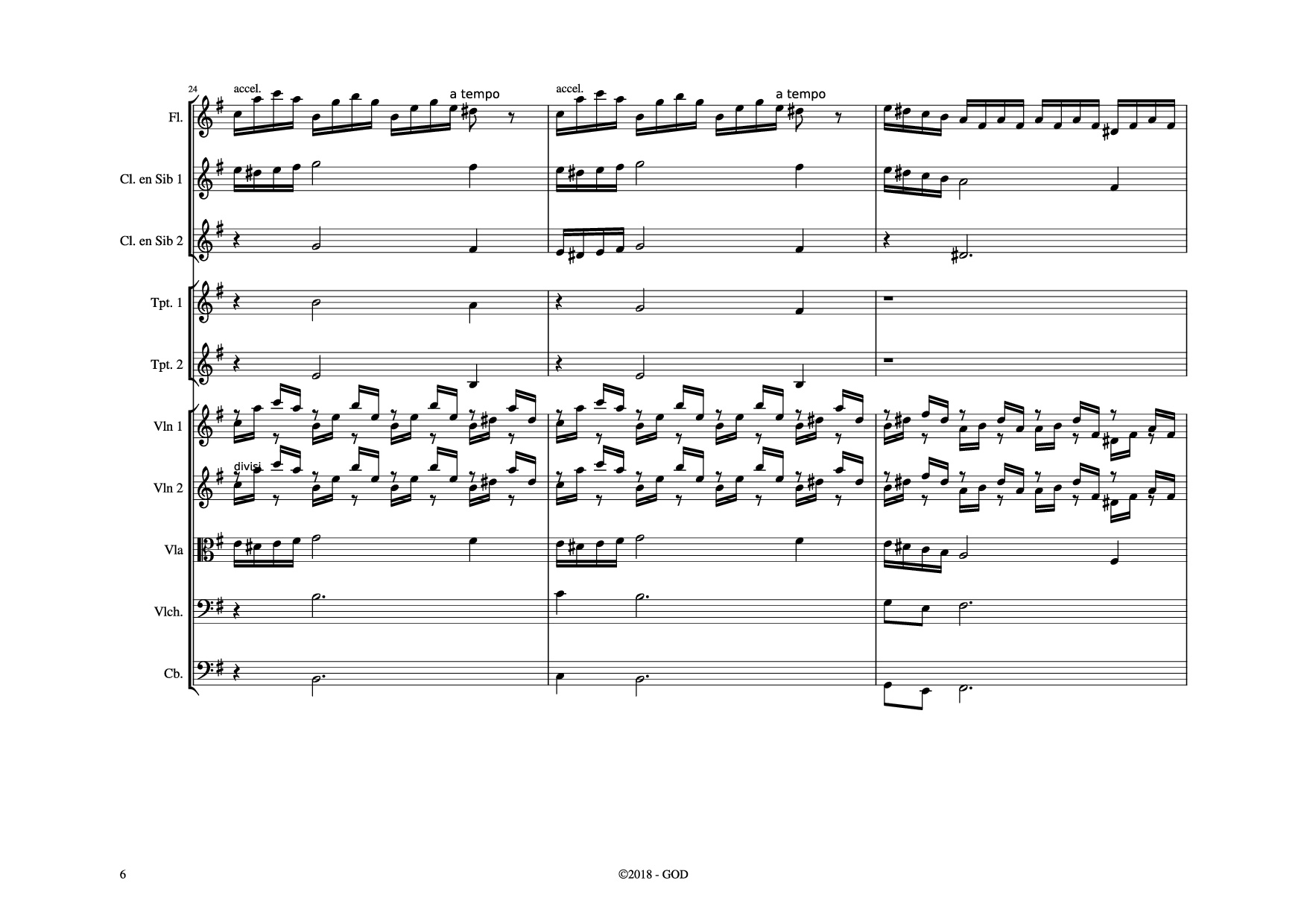 Page 6 of Sheet music PDF El Cóndor Pasa Violin - Daniel Alomía Robles (1871 - 1942