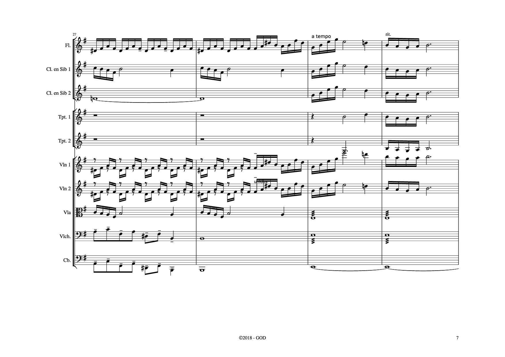 Page 7 of Sheet music PDF El Cóndor Pasa Violin - Daniel Alomía Robles (1871 - 1942