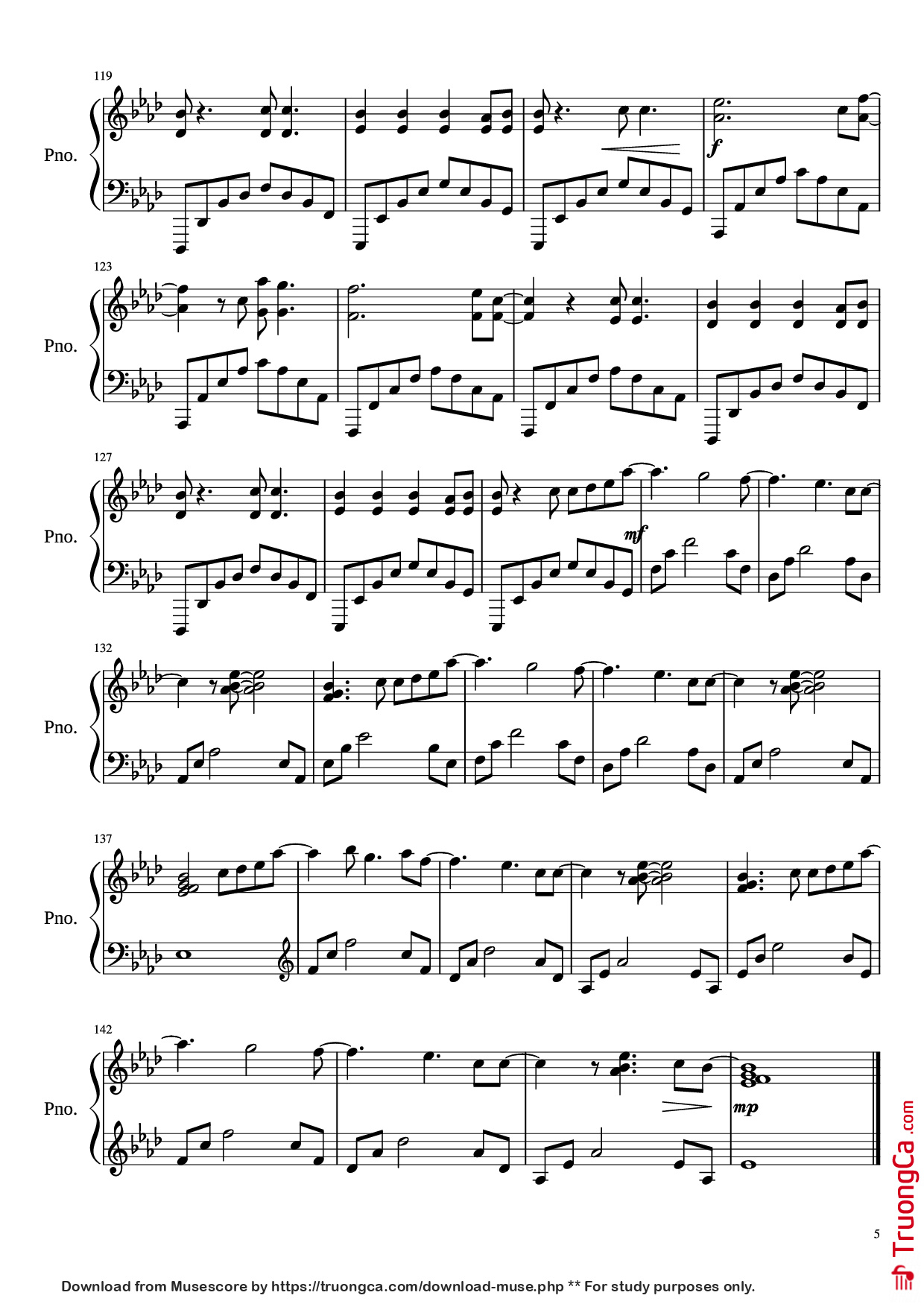 Page 5 of Sheet music PDF Piano All of me Piano - John Legend