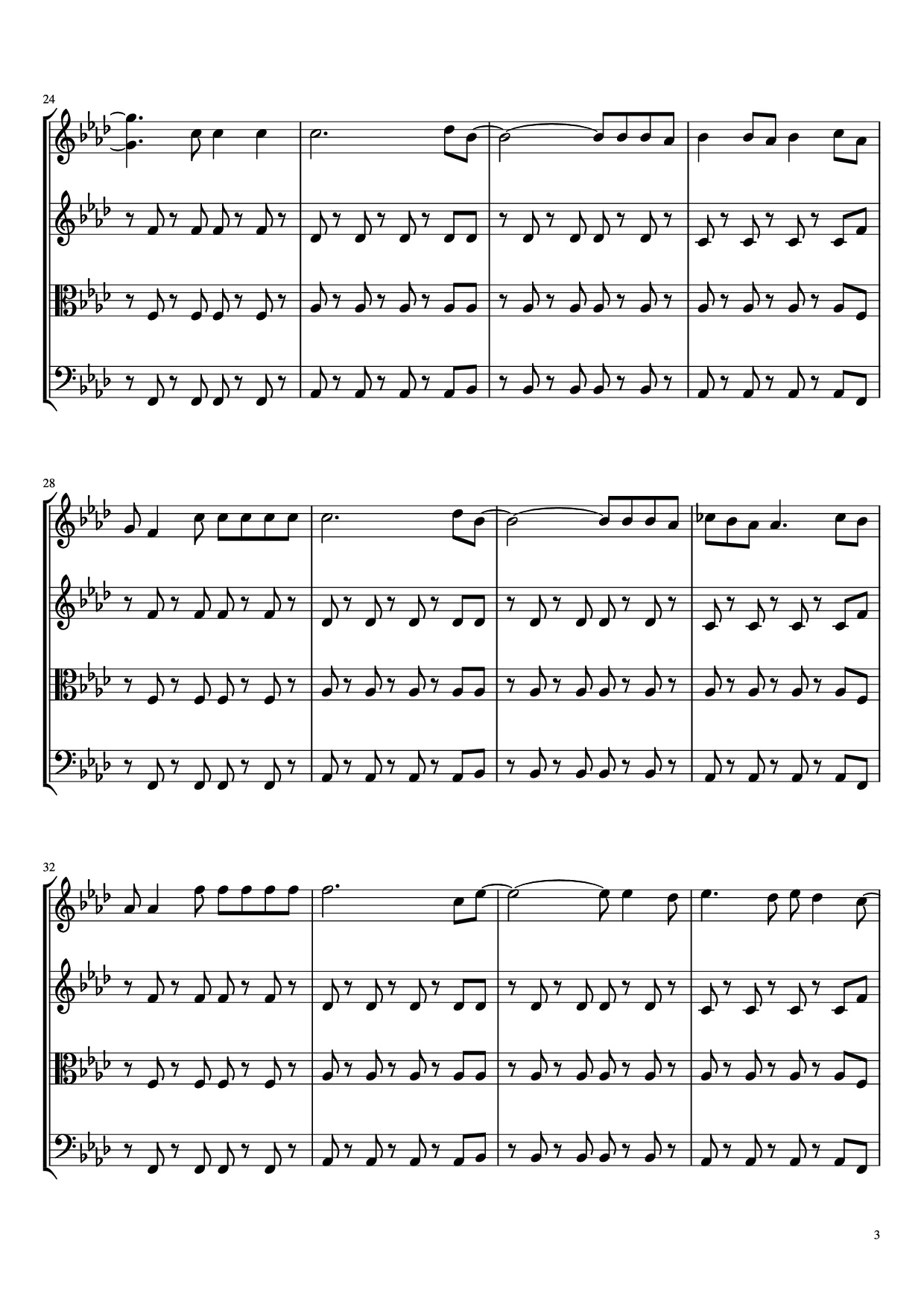 Page 3 of Sheet music PDF Viva La Vida - String Quartet Violin - Coldplay Arr. TemmieTheMusicMaster