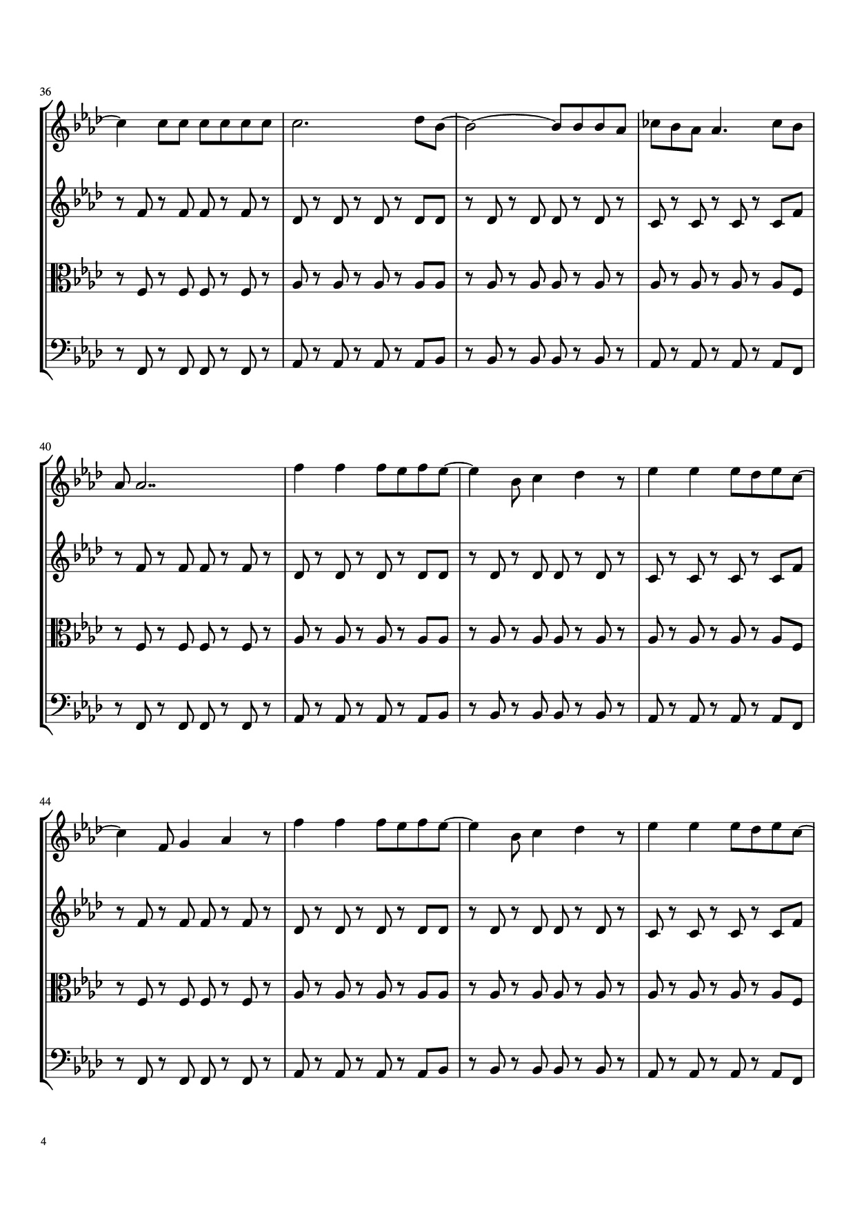 Page 4 of Sheet music PDF Viva La Vida - String Quartet Violin - Coldplay Arr. TemmieTheMusicMaster