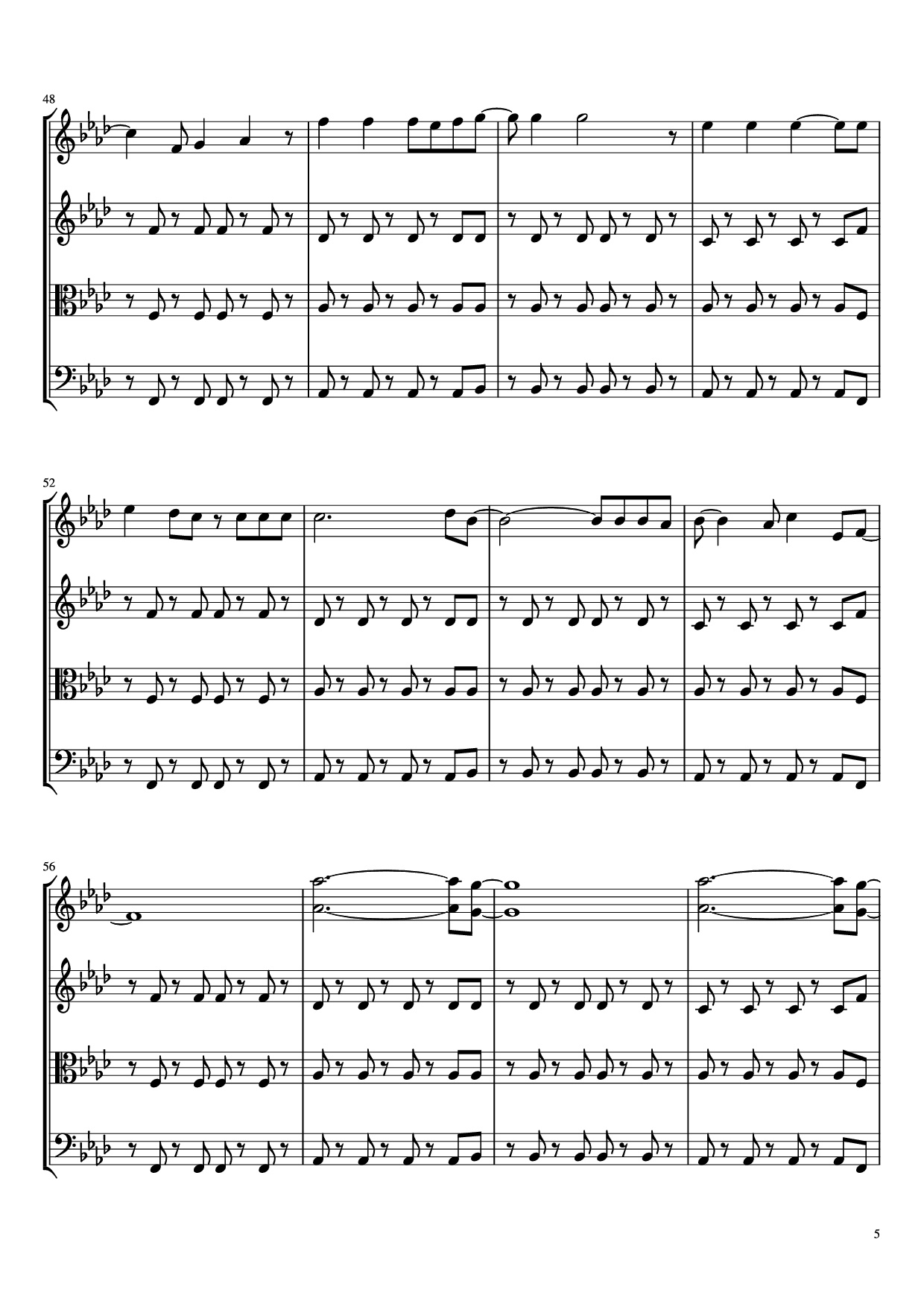 Page 5 of Sheet music PDF Viva La Vida - String Quartet Violin - Coldplay Arr. TemmieTheMusicMaster