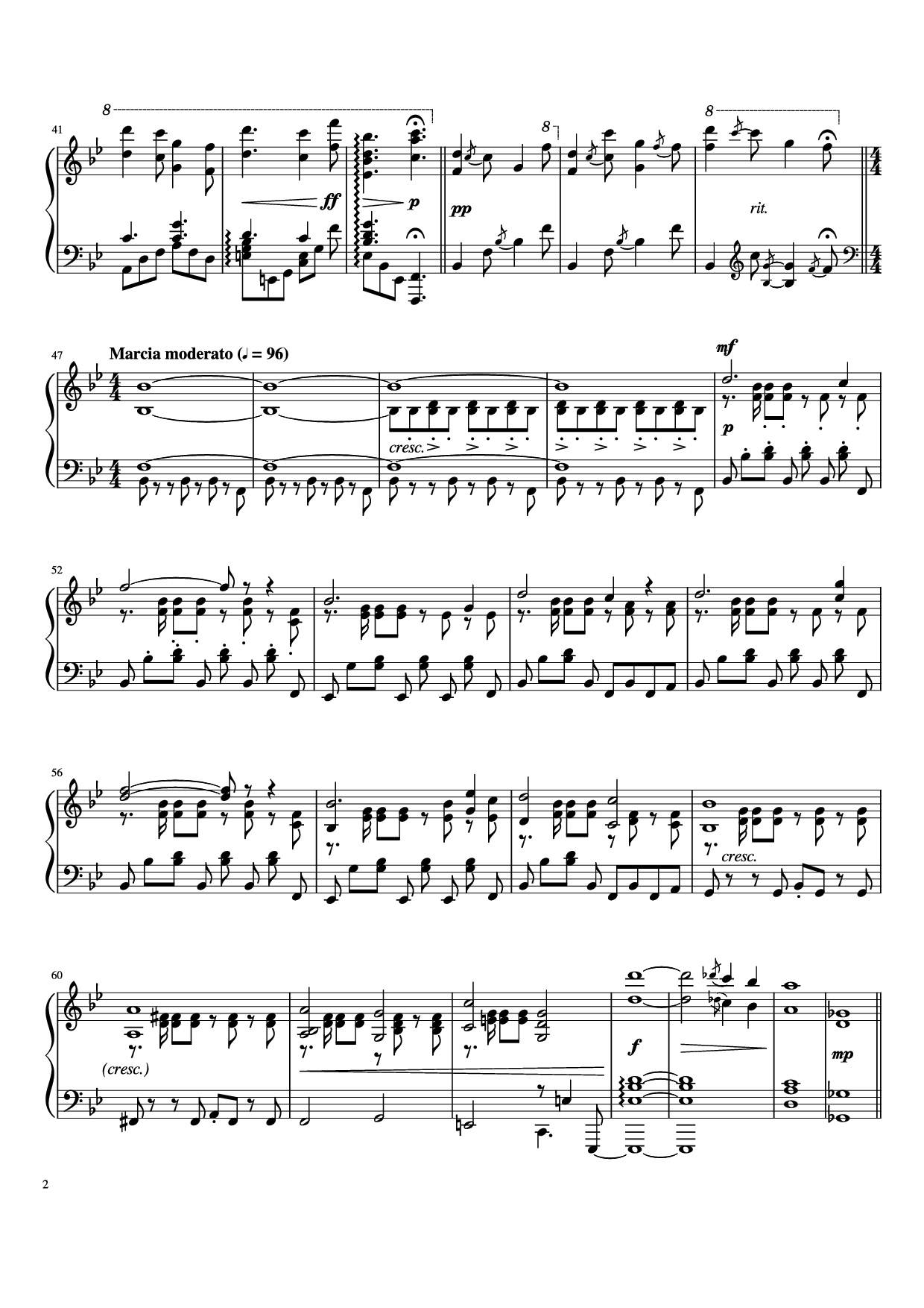 Page 2 of Sheet music PDF Piano Alpha Piano - Daniel Rosenfeld