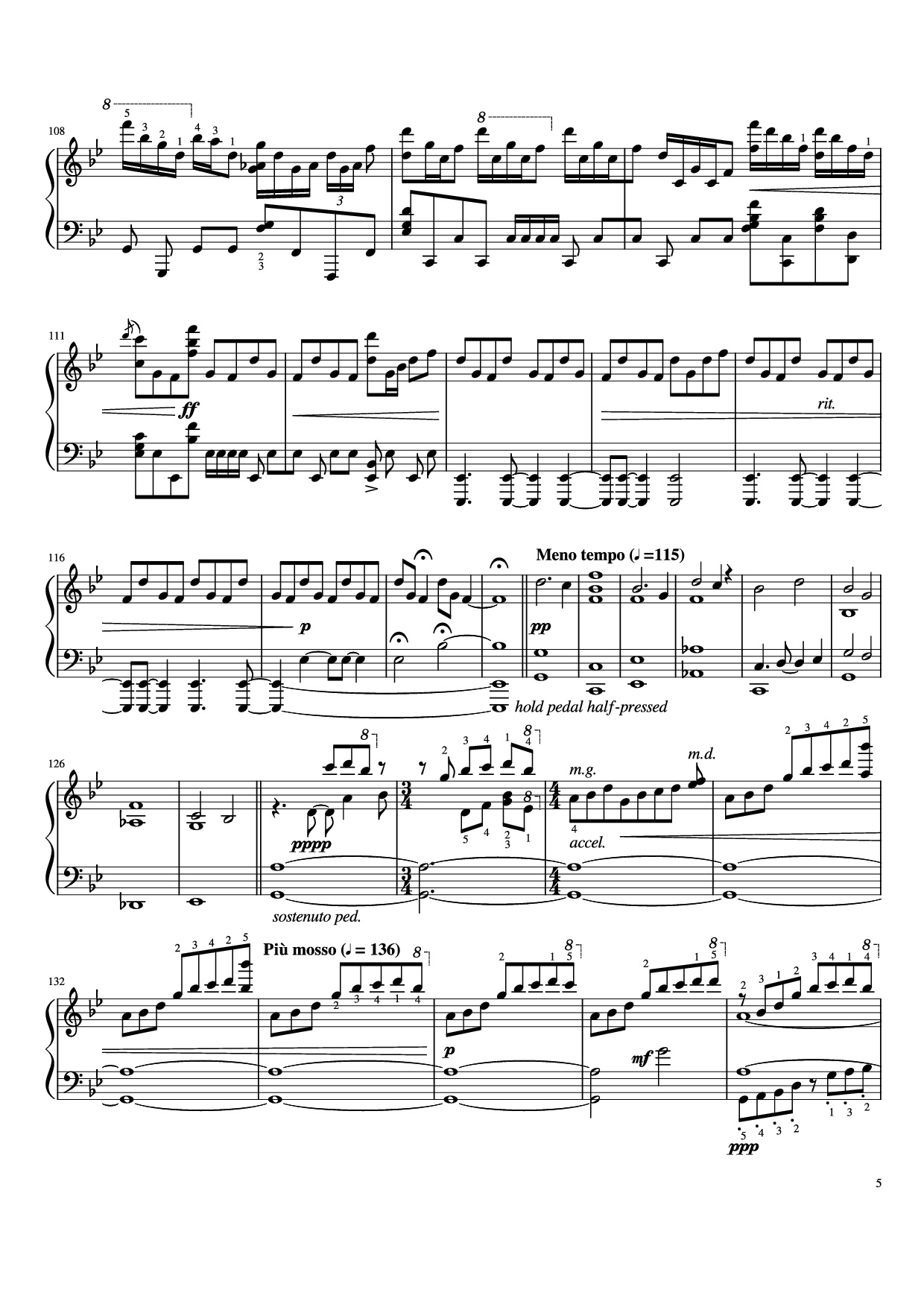 Page 5 of Sheet music PDF Piano Alpha Piano - Daniel Rosenfeld