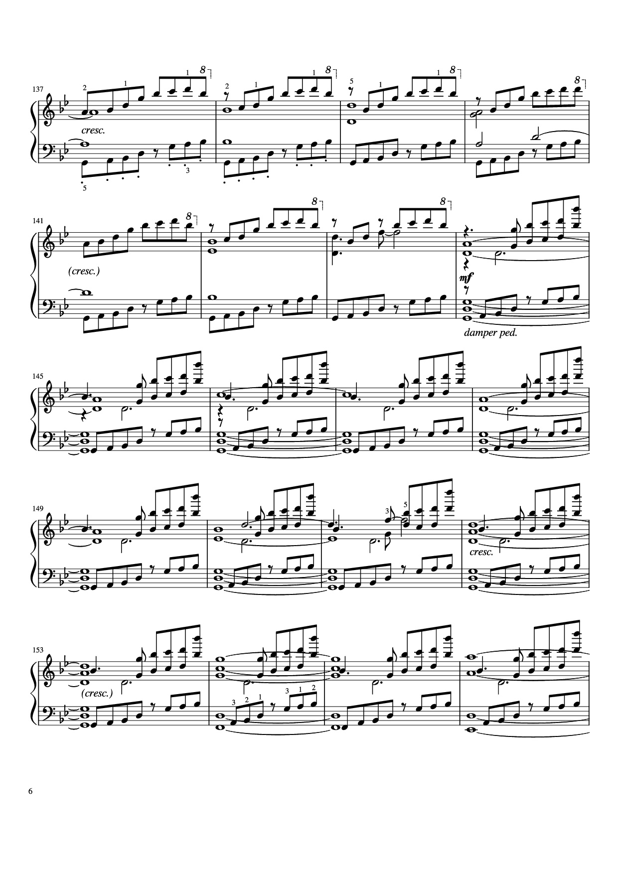 Page 6 of Sheet music PDF Piano Alpha Piano - Daniel Rosenfeld
