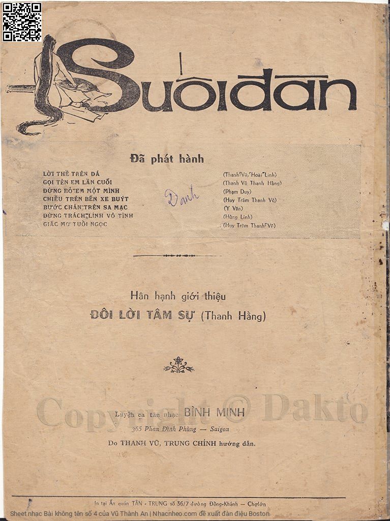Page 4 of Sheet music PDF Bài không tên số 4 - Vũ Thành An