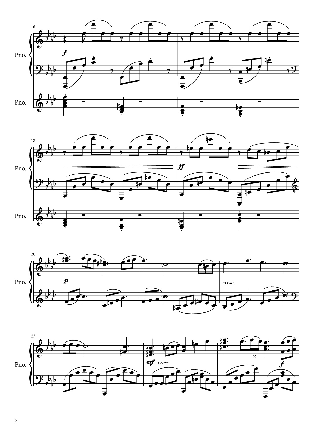 Page 2 of Sheet music PDF Piano LILI Piano - Rigel Theatre