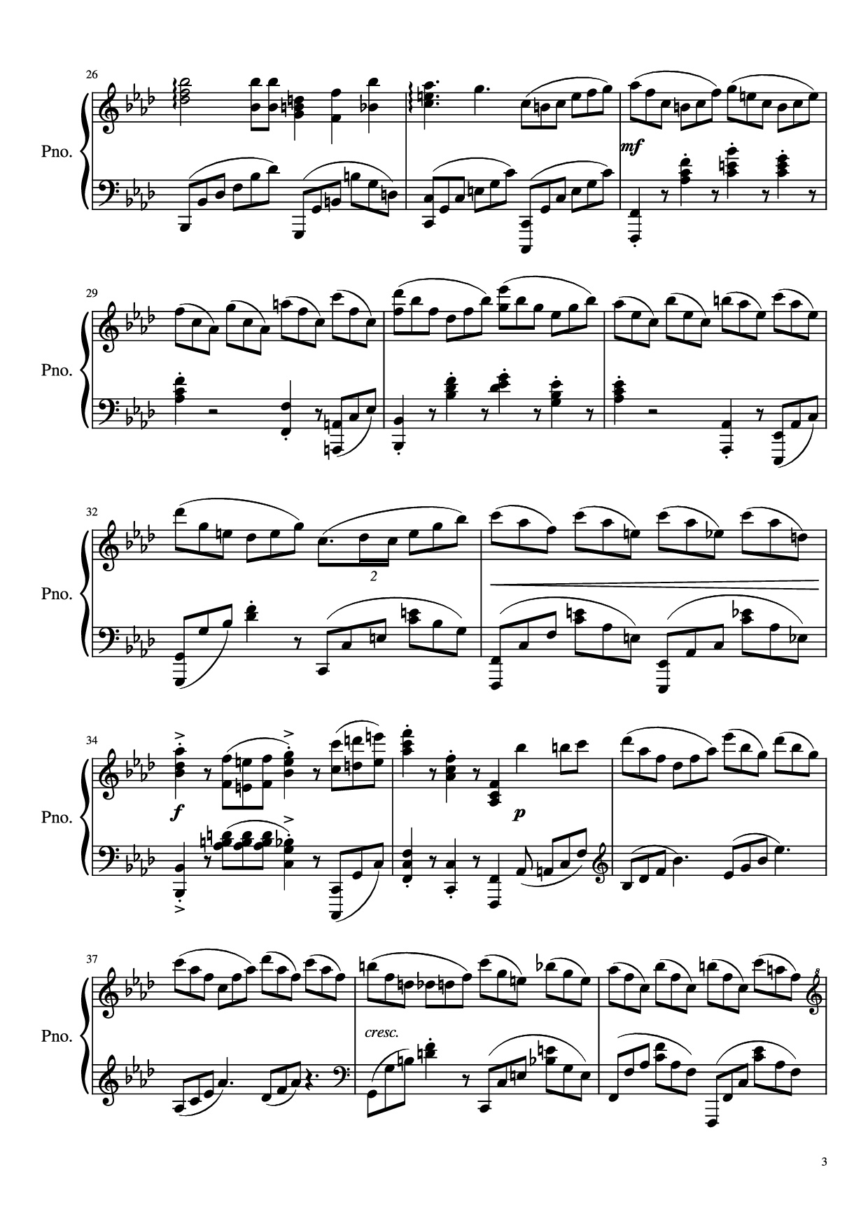Page 3 of Sheet music PDF Piano LILI Piano - Rigel Theatre