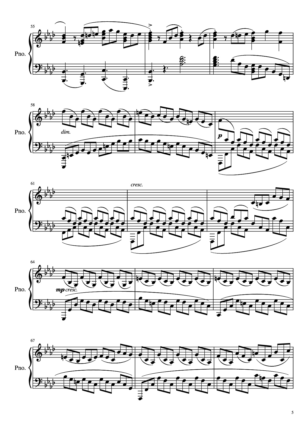 Page 5 of Sheet music PDF Piano LILI Piano - Rigel Theatre