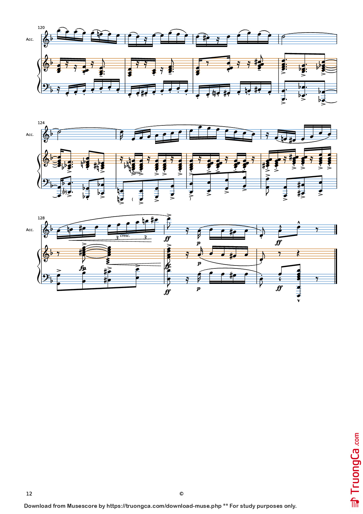 Page 12 of Sheet music PDF Piano El Choclo Piano - Undefined