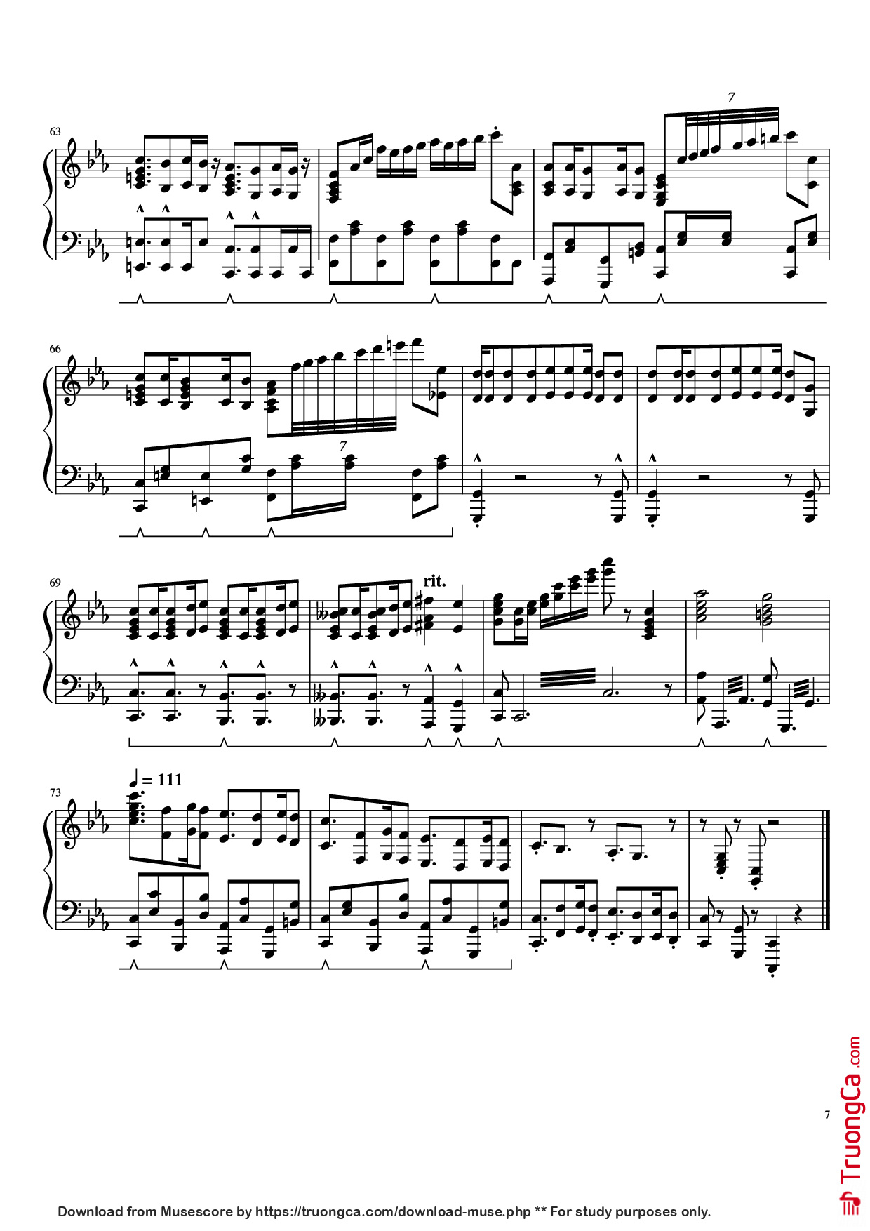 Page 7 of Sheet music PDF Prince Ali Piano - F.I.R.E