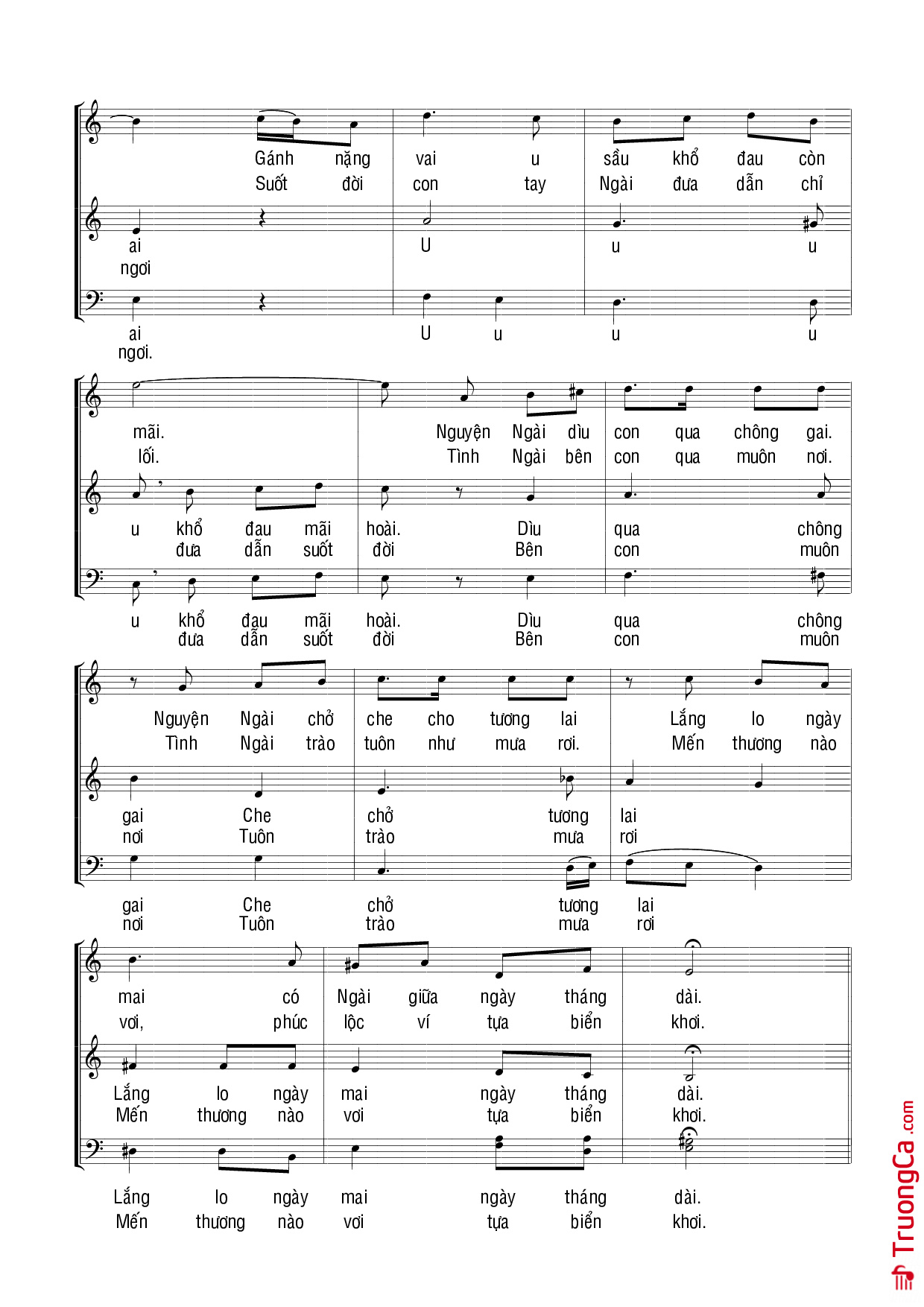 Page 2 of Sheet music PDF Nguyện Dâng Lên Chúa - Thế Thông