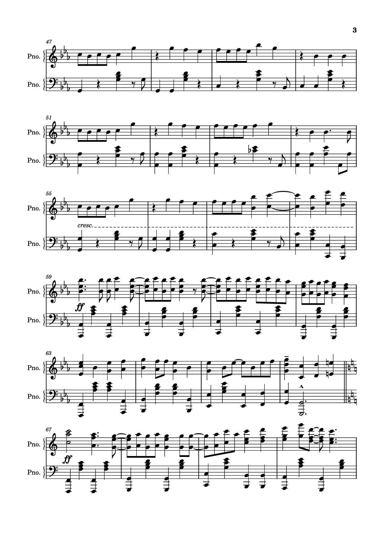 Page 3 of Sheet music PDF Piano Being low as dirt, taking what