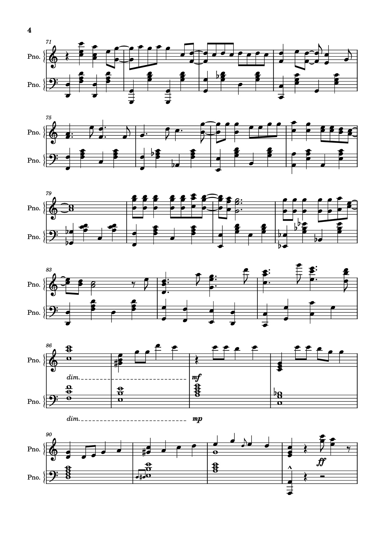 Page 4 of Sheet music PDF Piano Being low as dirt, taking what