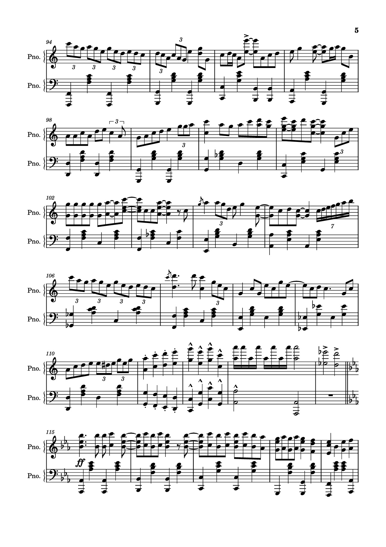 Page 5 of Sheet music PDF Piano Being low as dirt, taking what