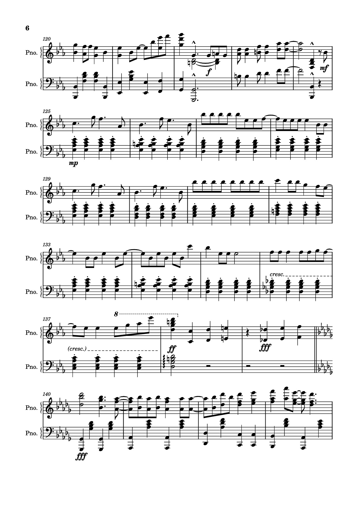 Page 6 of Sheet music PDF Piano Being low as dirt, taking what