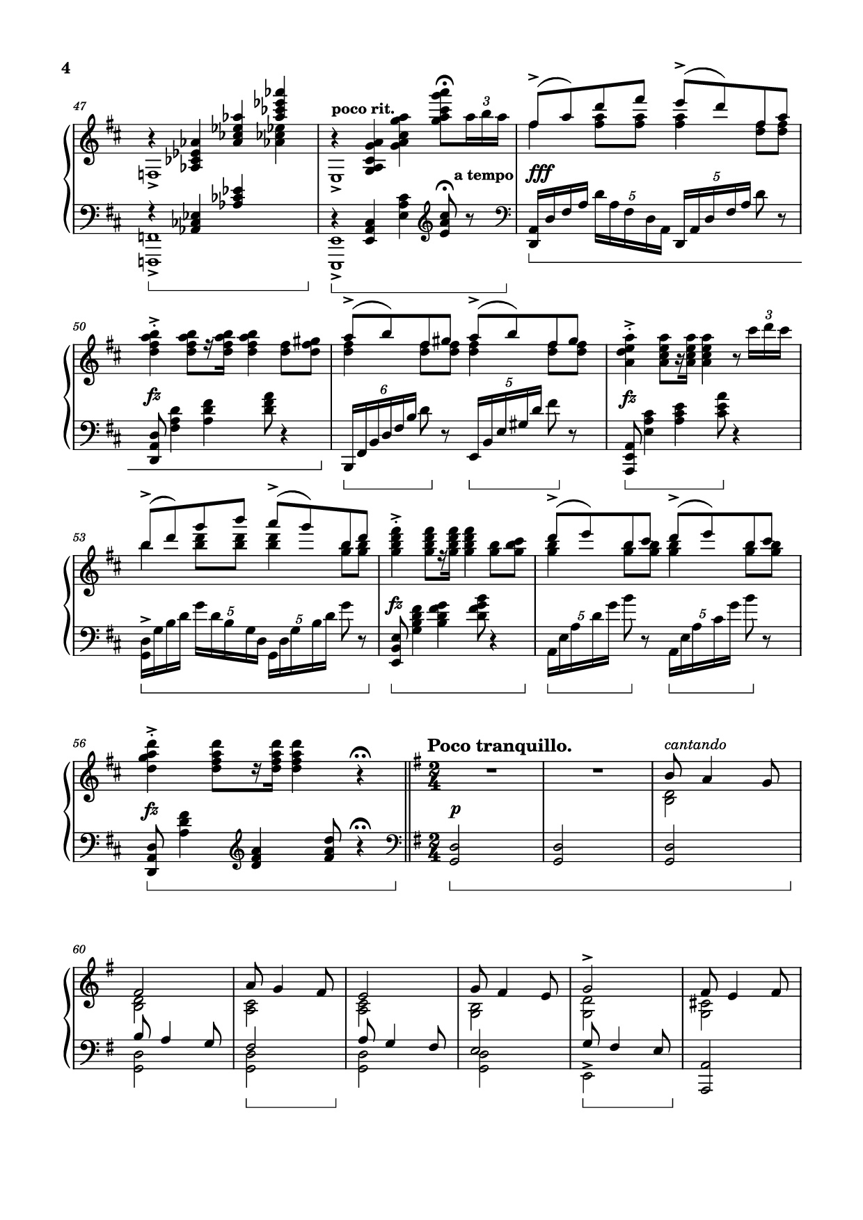 Page 4 of Sheet music PDF Piano Wedding Day at Troldhaugen Piano - Vincent