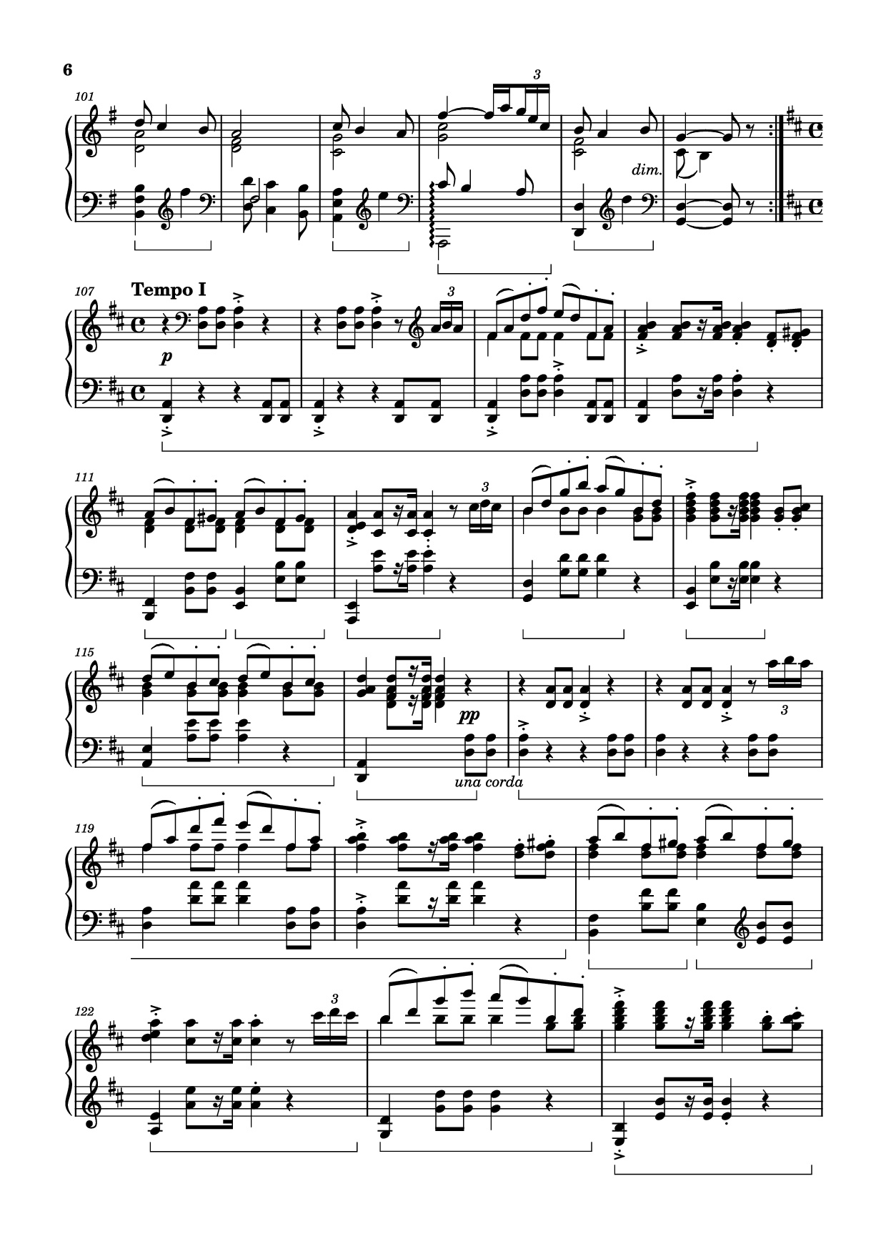 Page 6 of Sheet music PDF Piano Wedding Day at Troldhaugen Piano - Vincent
